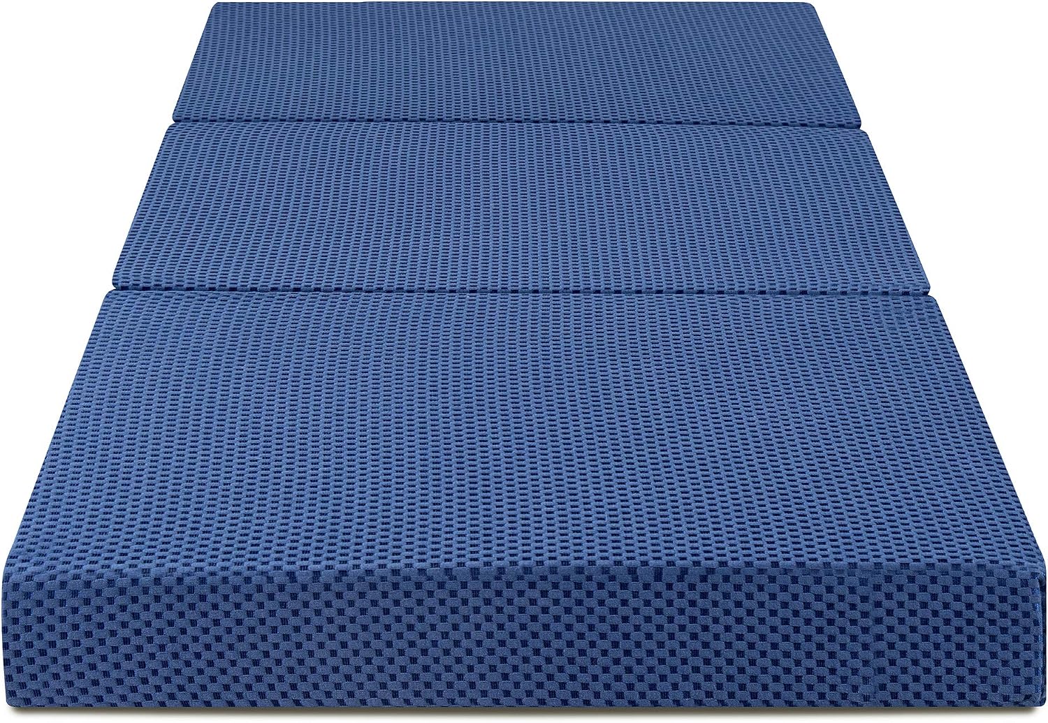Olee Sleep 4 " Tri-Folding Topper (Twin), Blue