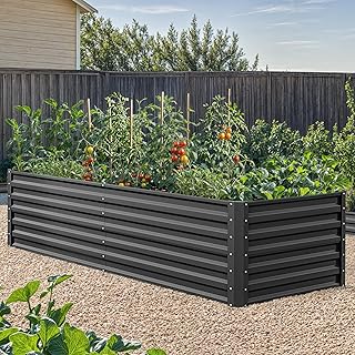 YITAHOME 72x36x24 in Galvanized Raised Garden Bed Kit, Large Metal Plant...