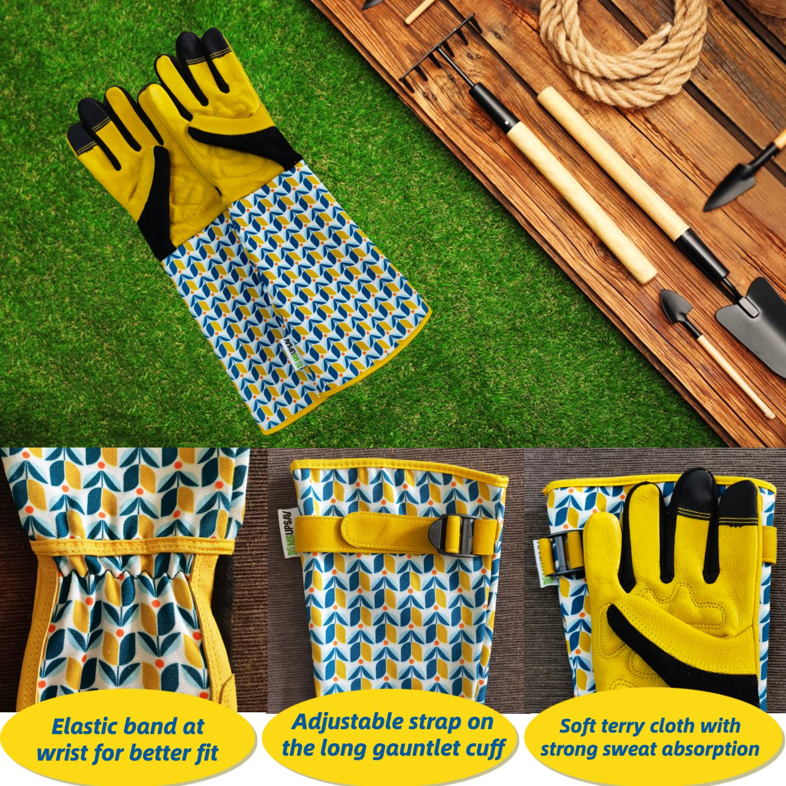 Zlysycm Gartenhandschuhe für Damen und Herren, Thorn Proof Garden Handschuhe, Arbeitshandschuhe, Gartengeschenke