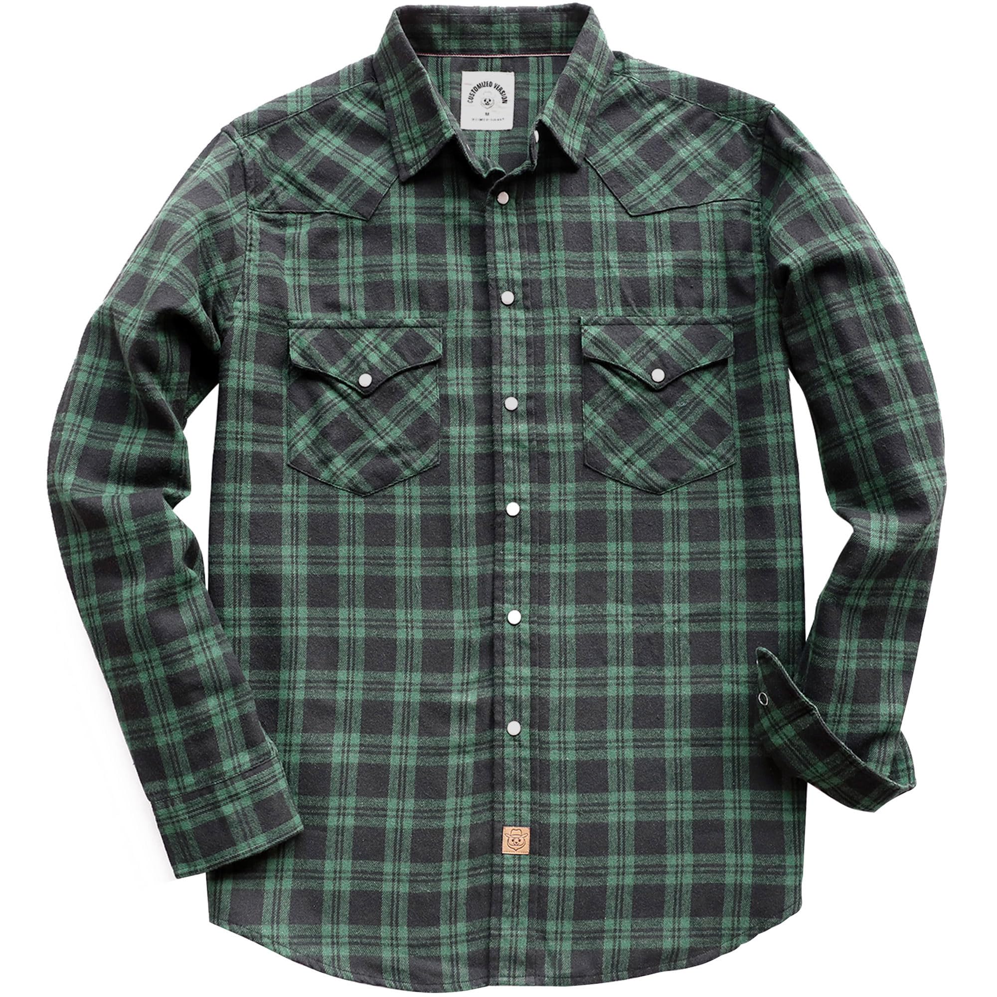 Dubinik® Camicia Flanella Uomo Invernale Camicia Uomo Flanella Cotone Western Cowboy con Bottone Automatico Vintage Quadri