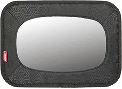 Nuby Espelho de bebê para banco traseiro com alças totalmente ajustáveis, resistente a quebras, instalado em segundos, preto