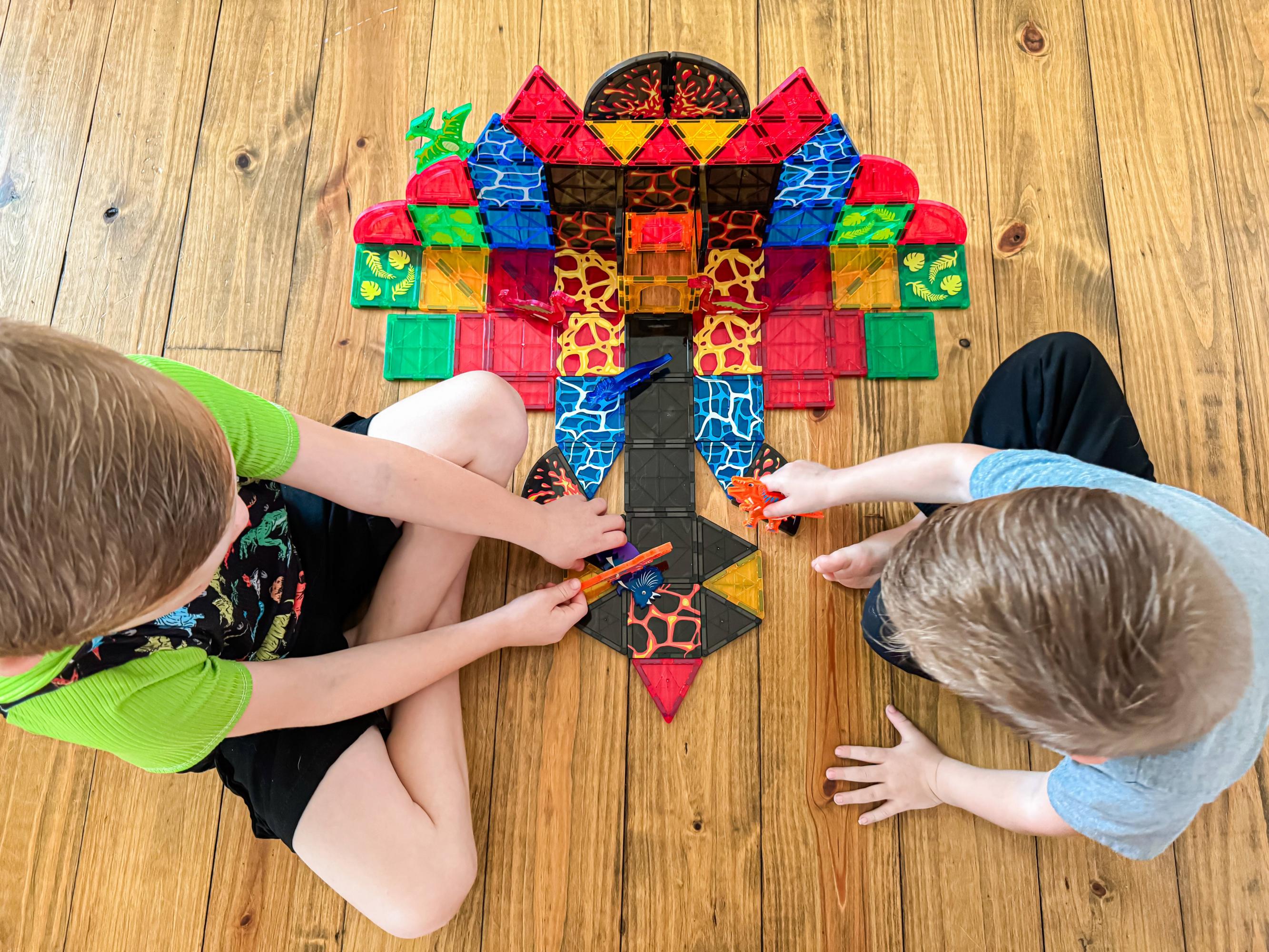 Amazon.com: Coodoo Dinosaur Toys Magnetic Tiles Lava Dinosaur