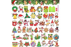 Christmas Diamond Art Painting Sticker Kits For Kids 48 Pcs