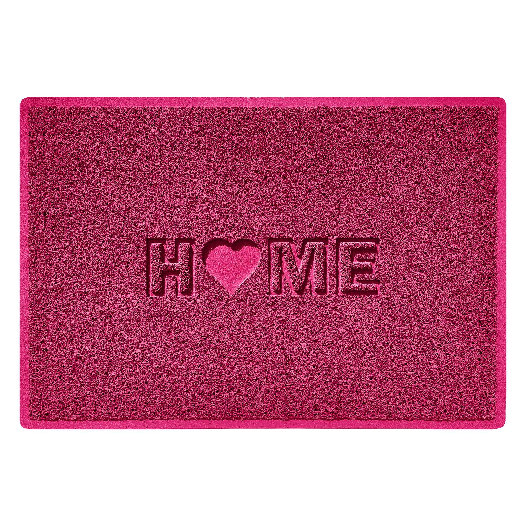 Nicoman LOVE at HOME Doormat 90x60cm - Compassion Pink｜Heavy Duty Non-Slip｜Indoor/Outdoor｜Entrance Barrier Dirt-Trapper Floor Mat｜Home Patio Garden Conservatory Door Mat｜Home Heart