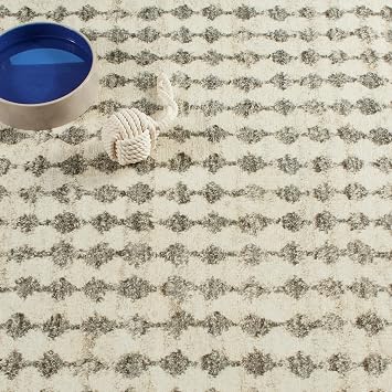 Dash & Albert Izzy Grey Graphic Washable Runner Rug, 2'6x8'