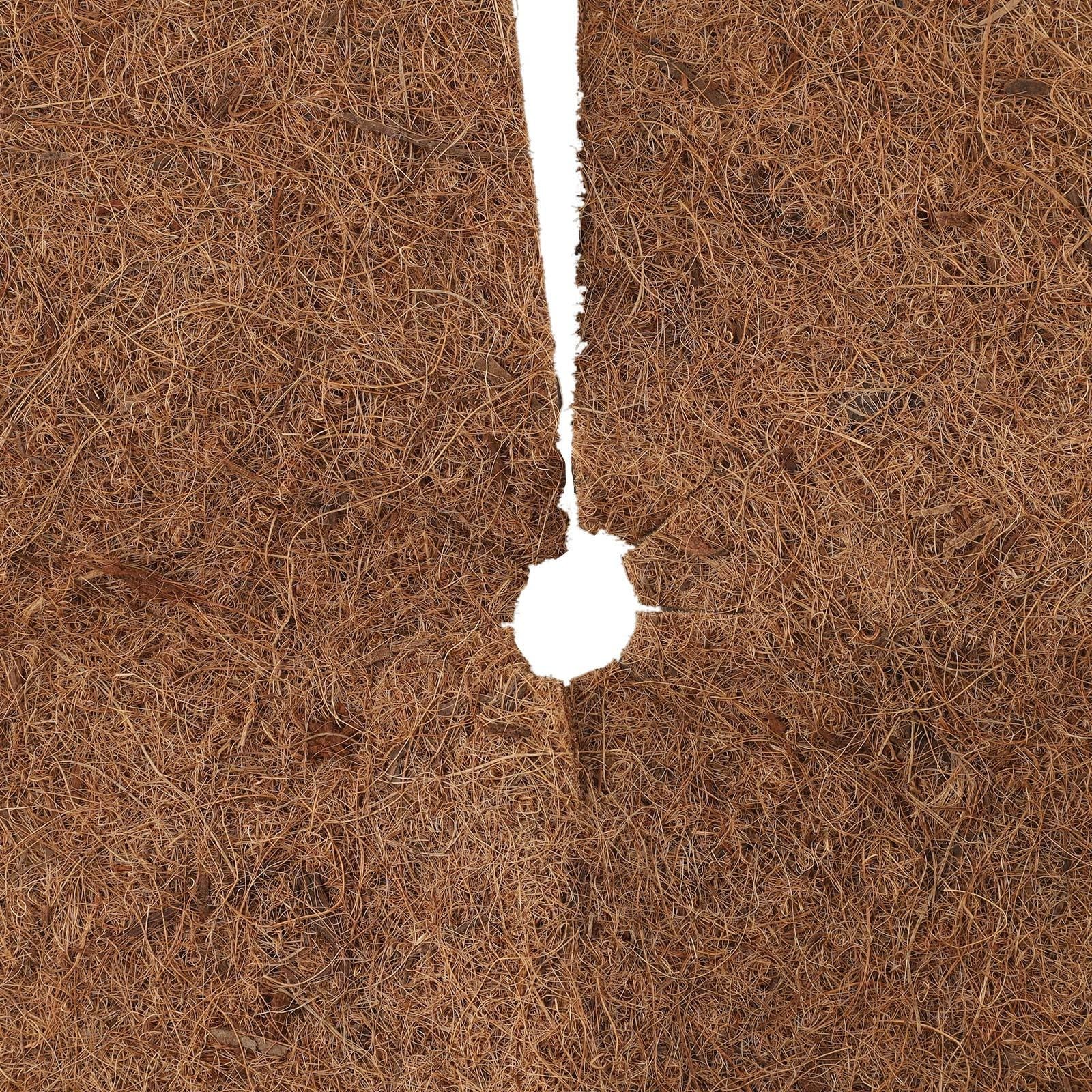 Estera de fibra de coco, 3 discos de mantillo para protección de plantas, agujero redondo que retiene el agua, almohadilla resistente al césped, 0,6-0,8 cm de grosor (60 cm)
