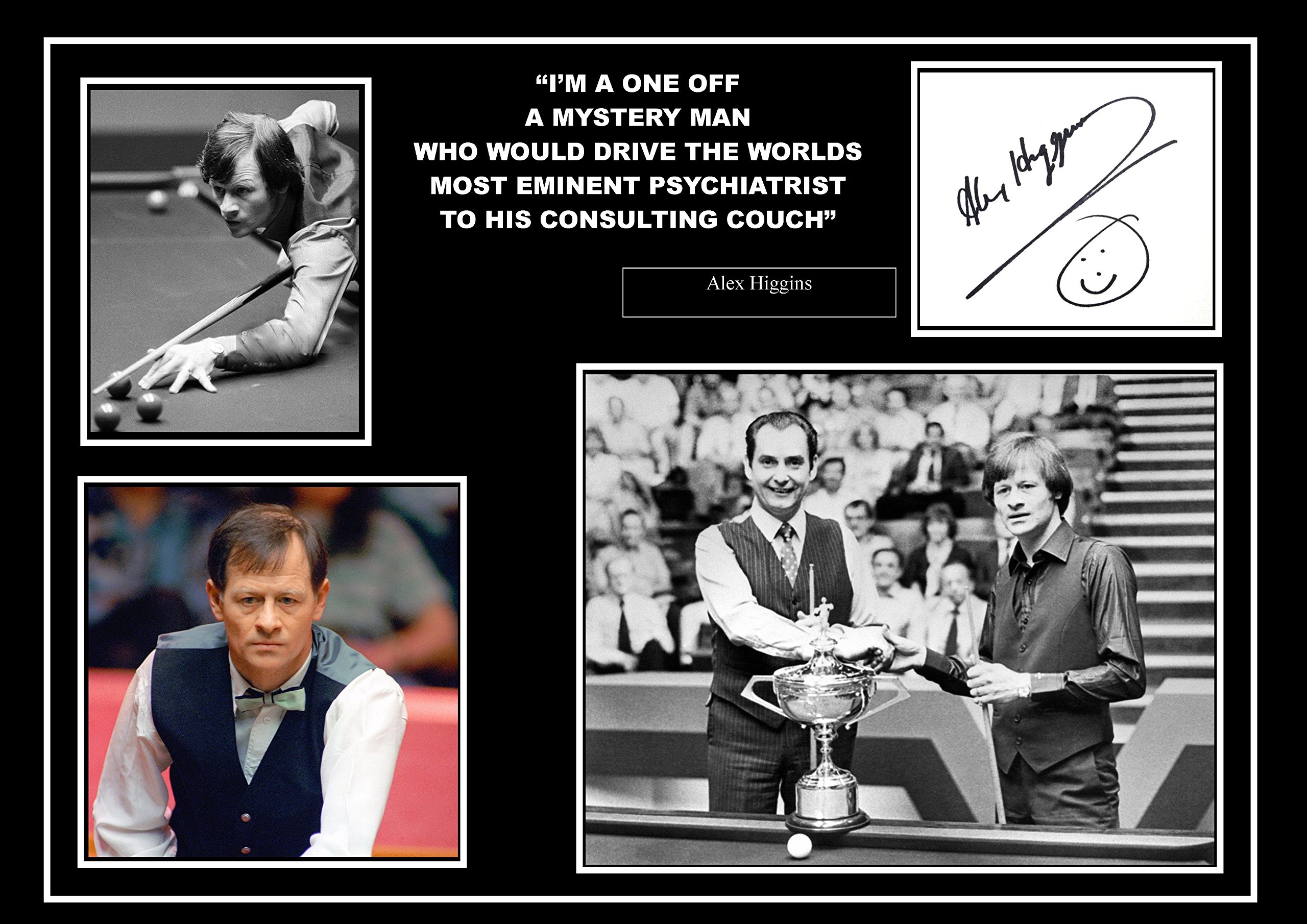 Signed By The Stars Stunning Quality Alex Higgins Signed/Autographed Photo