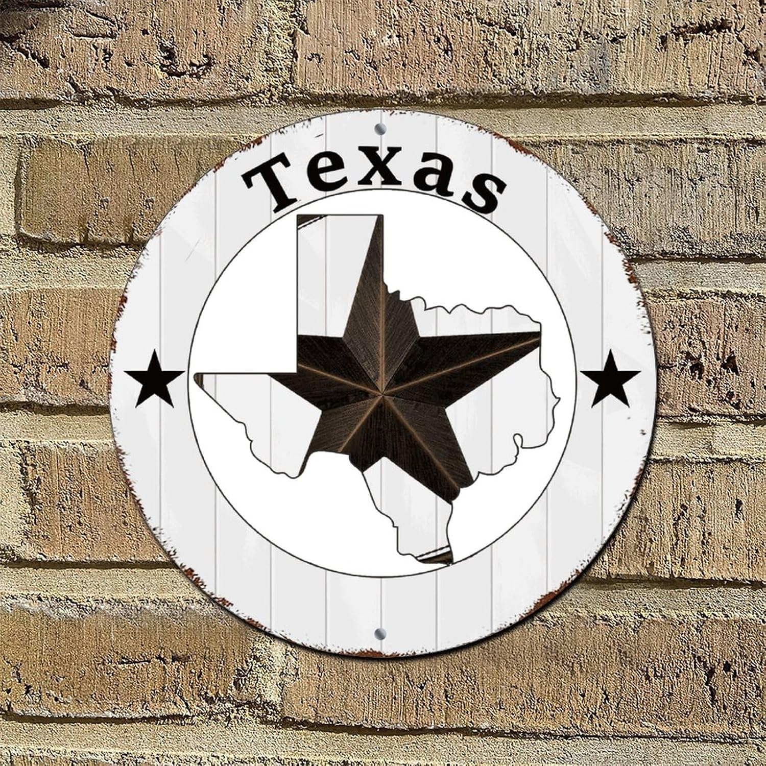 Personalized Texas Independence Day Aluminum Sign Star Wall Decor Tin Signs Retro Texas Decor For Home Aluminum Tin Plaque 9x9in for Hanging to Display in Your Home Bar Garage Or Restaurant