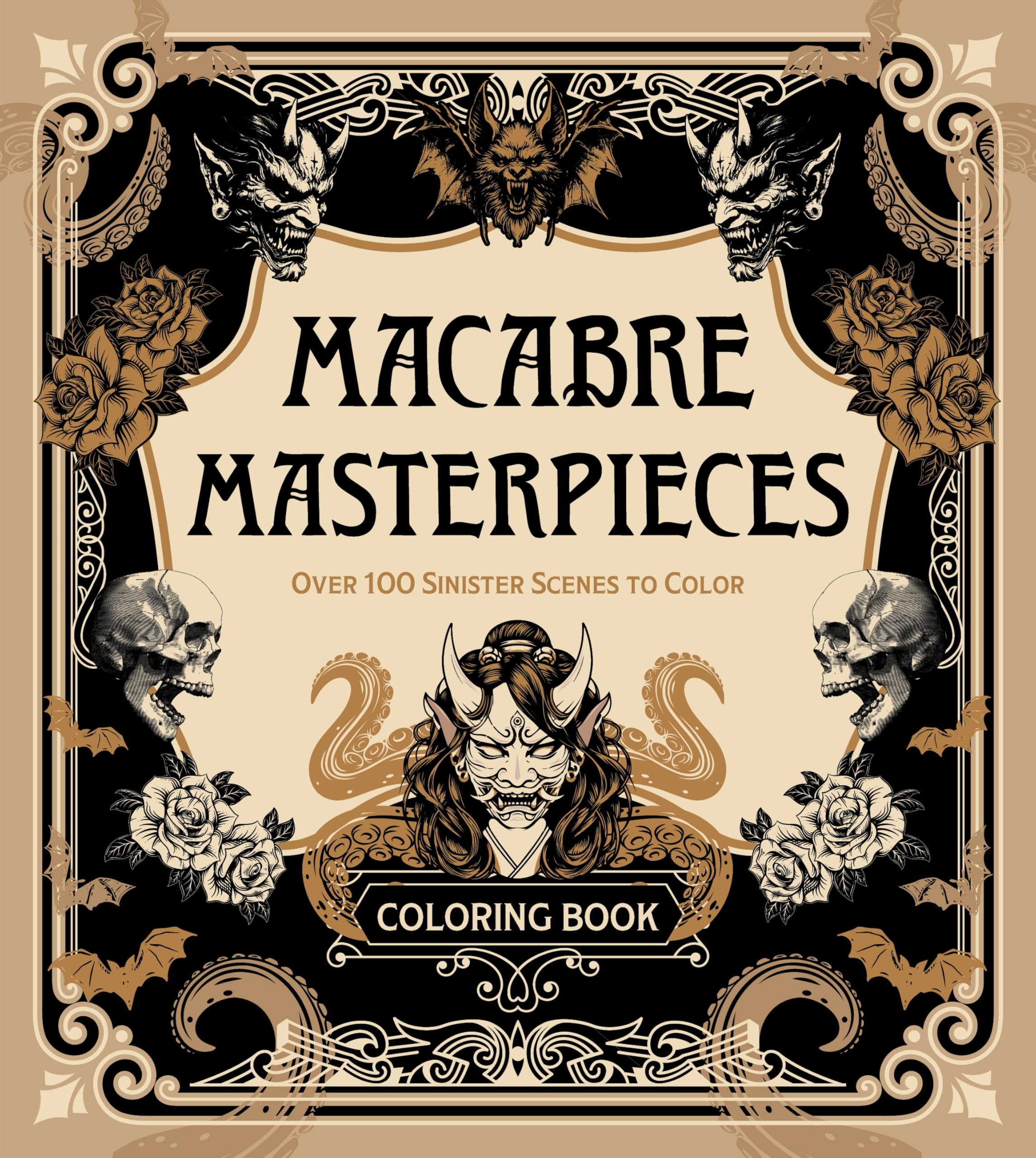 Macabre Masterpieces: Over 100 Sinister Scenes to Color (Chartwell Coloring Books)