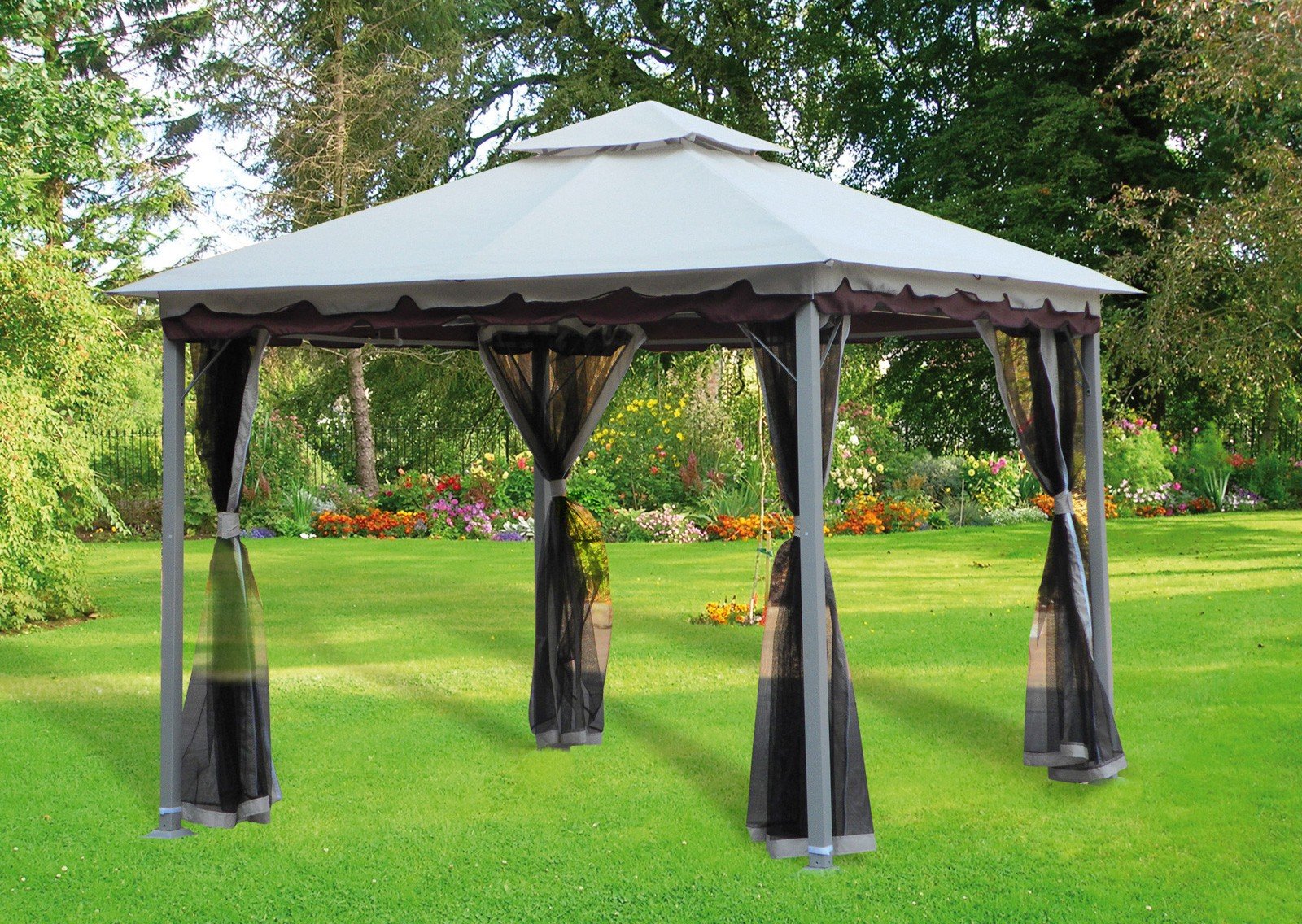 Gazebo per arredo giardino mod. Smeralda struttura acciaio Cm 300x300x270 Smeralda