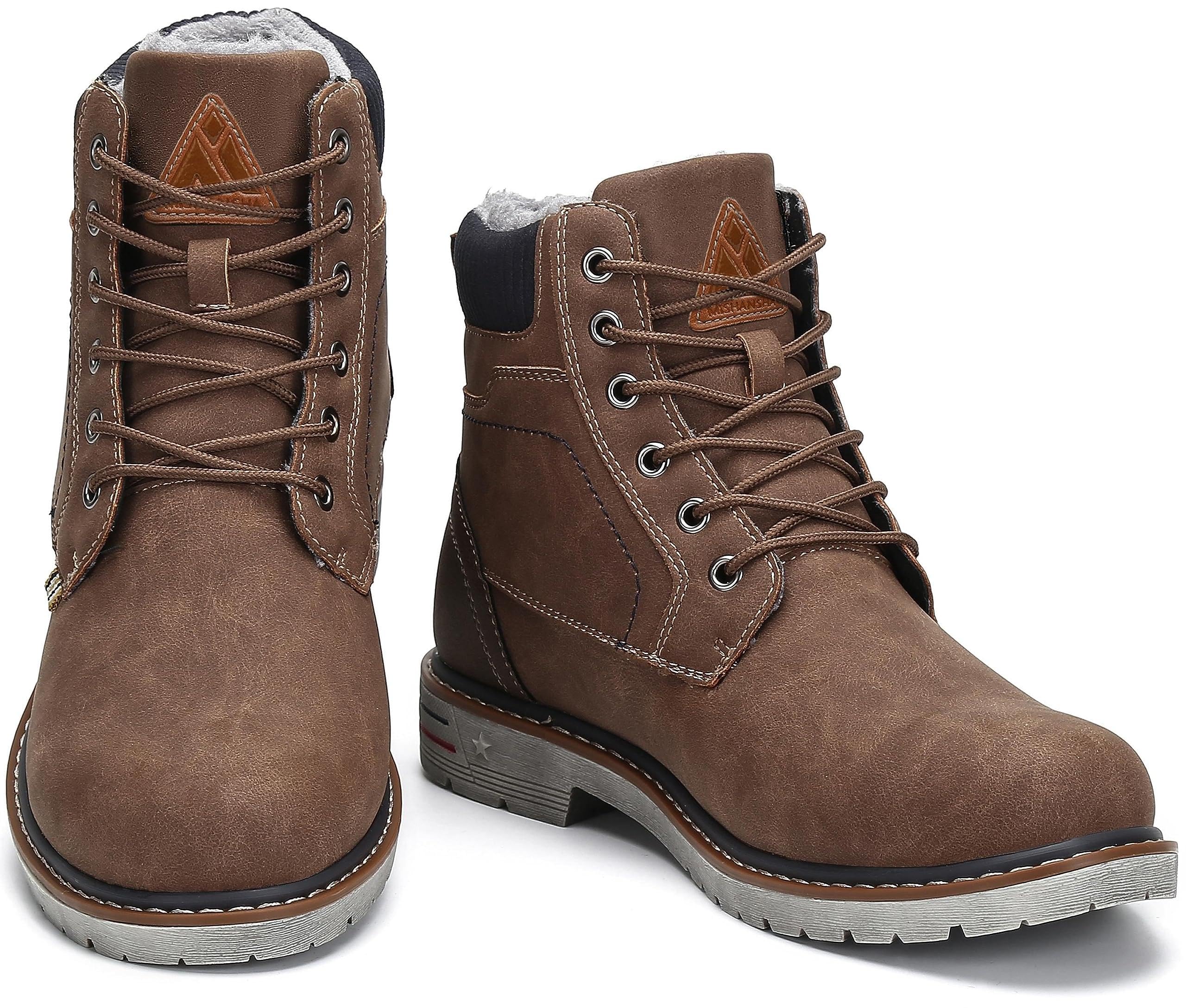 Hombre Botas de Nieve Al Aire Libre Senderismo Impermeables Deportes Trekking Zapatos Invierno Forro Piel Sneakers Calientes Botines