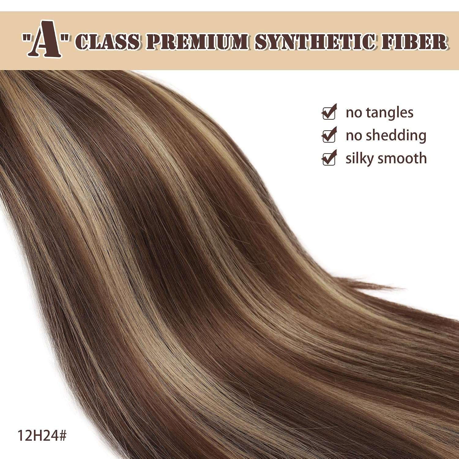 BARSDAR 14 IN Drawstring Clip in Ponytail Extensions, Short Straight Synthetic Ponytail Hair Extensions Fluffy Yaki Hairpiece for Women Girls for Daily Use Make Up Party Halloween-Light Golden Brown mix Pale Golden Blonde