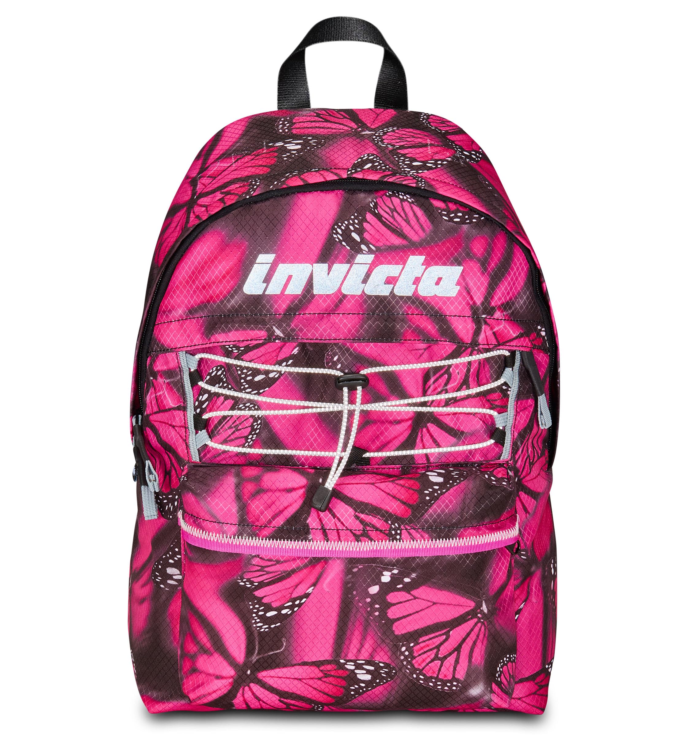 Invicta American Fantasy School Backpack, Purple, Mono Compartment with Pocket for PC or Tablet, Top, University and Travel, Girl Women, Reflective Inserts, purple, Taglia unica, Rucksack Backpacks