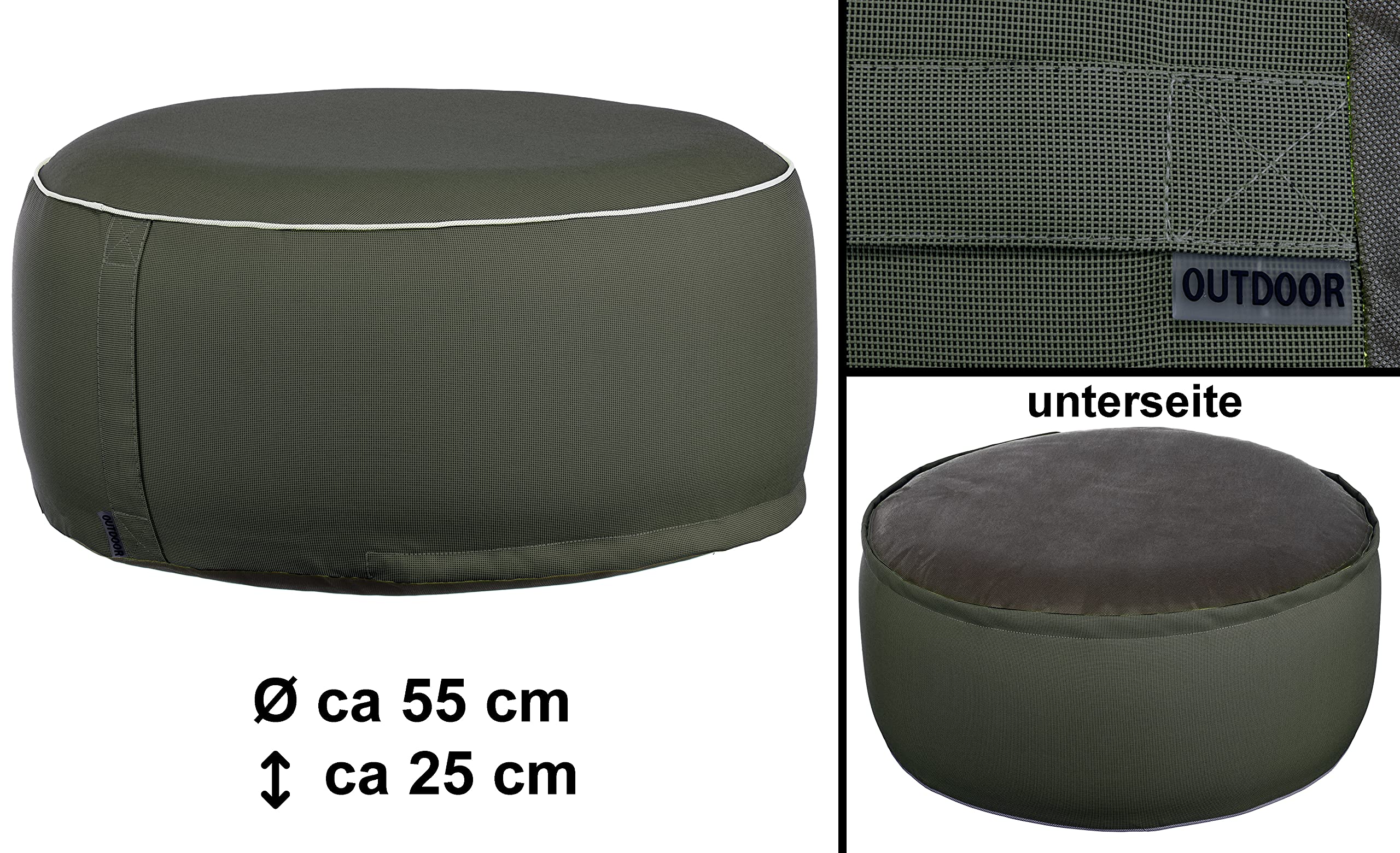 Esschert design opblaasbare poef (sinaasappel