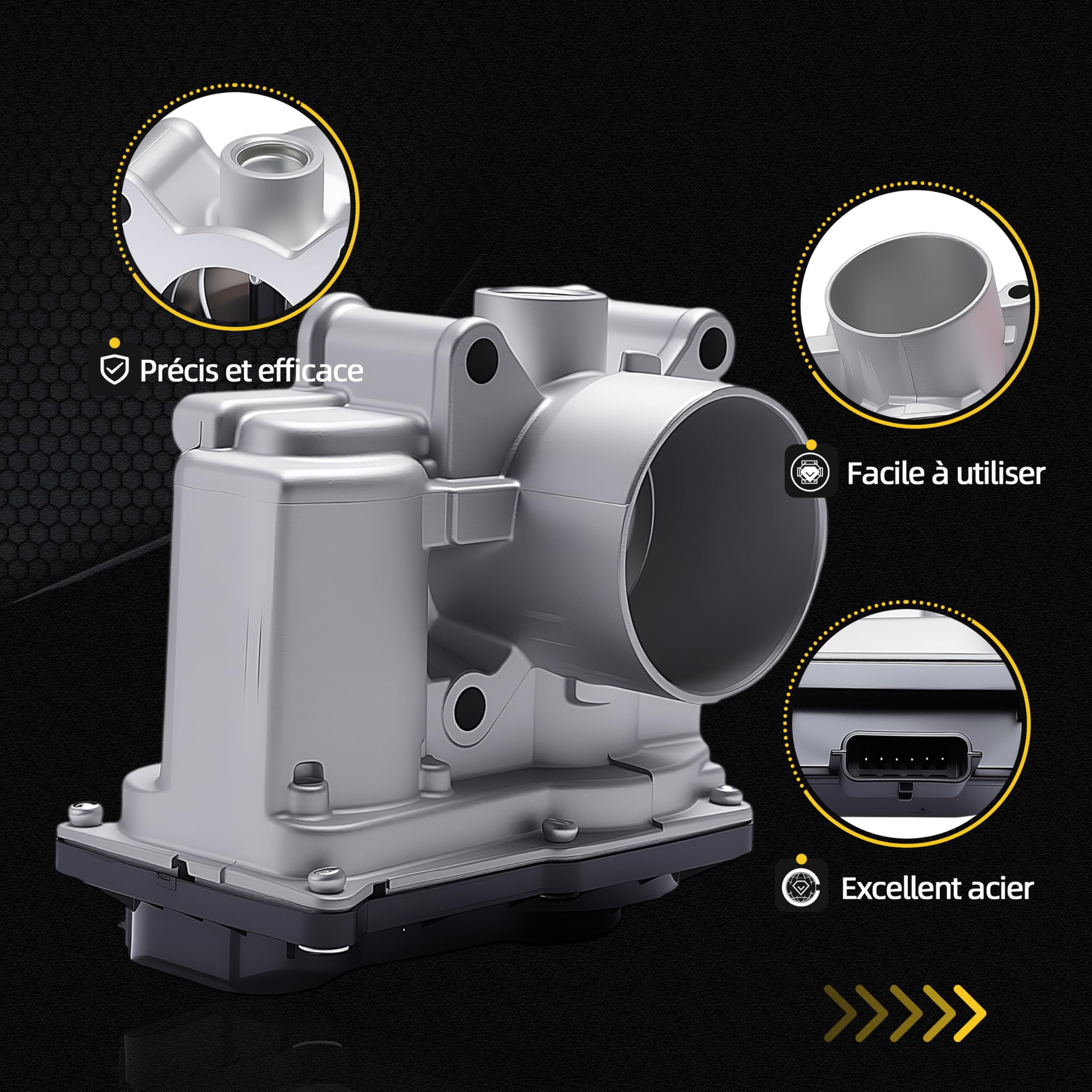 Corps de Papillon Convient pour Renault Clio III, Convient pour Renault Twingo II, pour Sandero pour Kangoo 2001-aujourd'hui, Corps Papillon # 8200568712