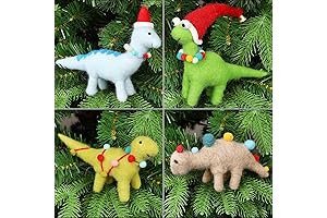 Juegoal Christmas Felt Dinosaurs Ornaments
