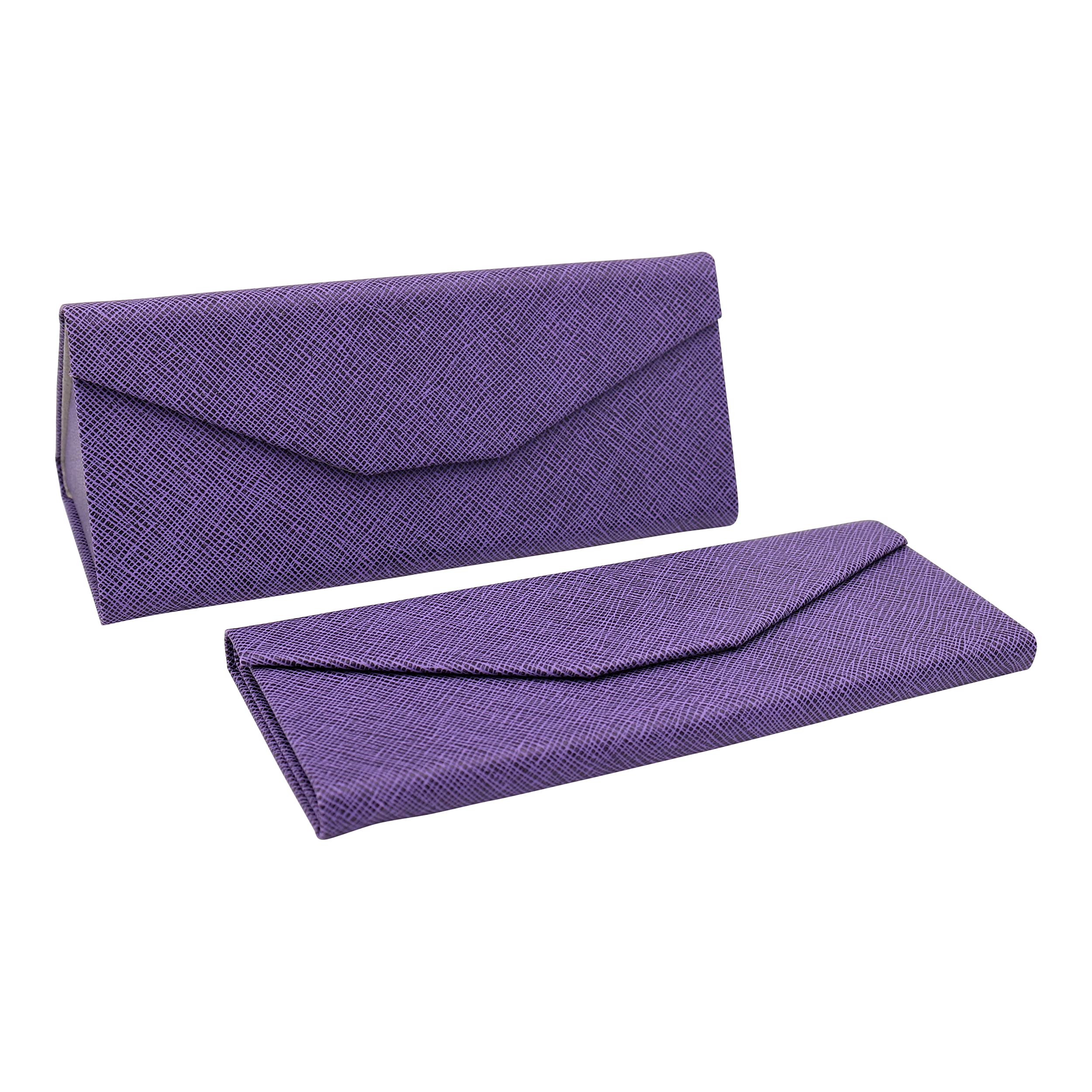 Real Sic Glasses Case for Men and Women - Magnetic Folding Hard Shell Sunglass Holder - Inspired by Solid Color