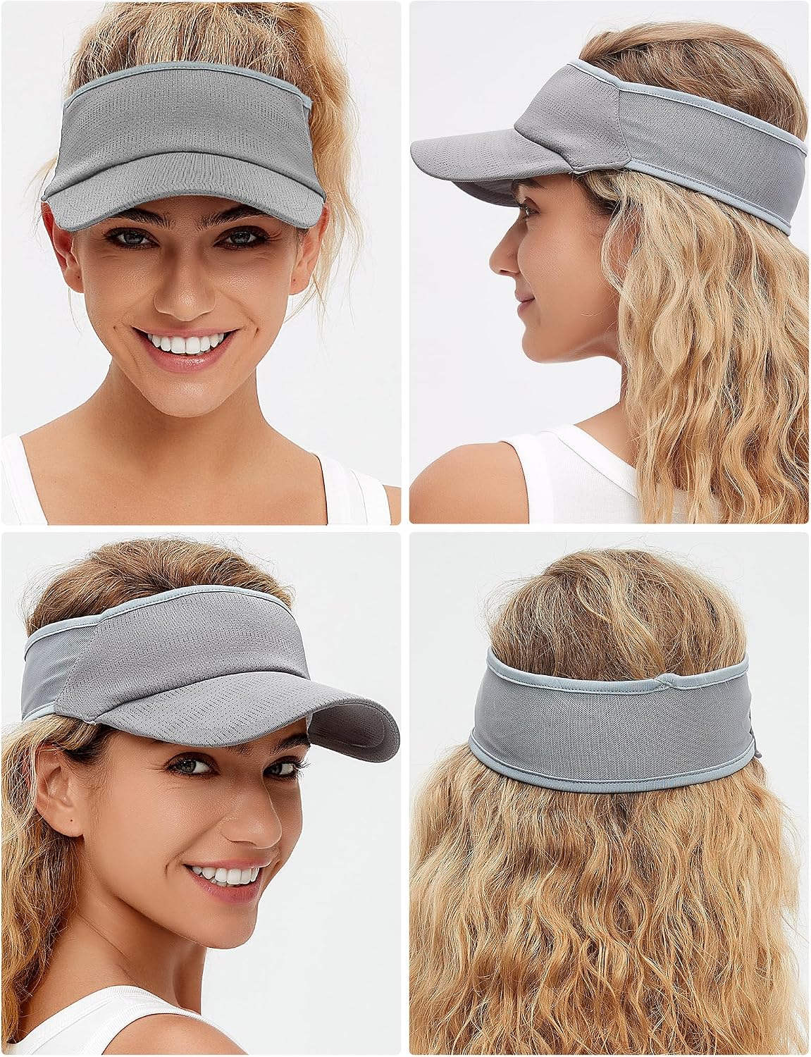 vidsel Sport Sun-Visor Hat Men Women, Summer UV Protection Stretchy Visor image 2