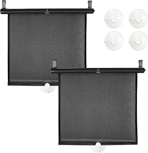 Miniatura 8 de EcoNour Persianas de ventana para coche y bebé (paquete de 2) | Parasol retráctil para ventana de automóvil para bebé para protección solar para