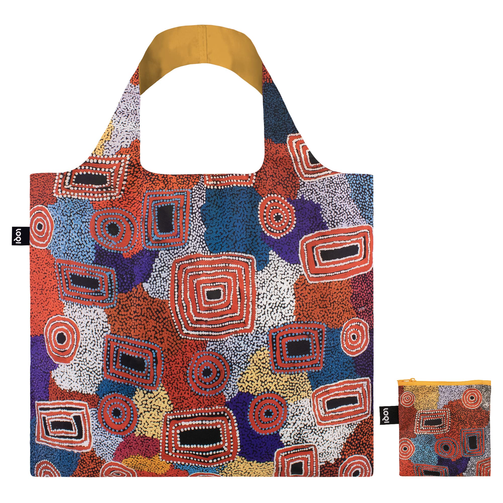 LOQI Ada Nangala Water Dreaming Bag, multicoloured, Contemporary, 16.5 inches (width) - Image 2