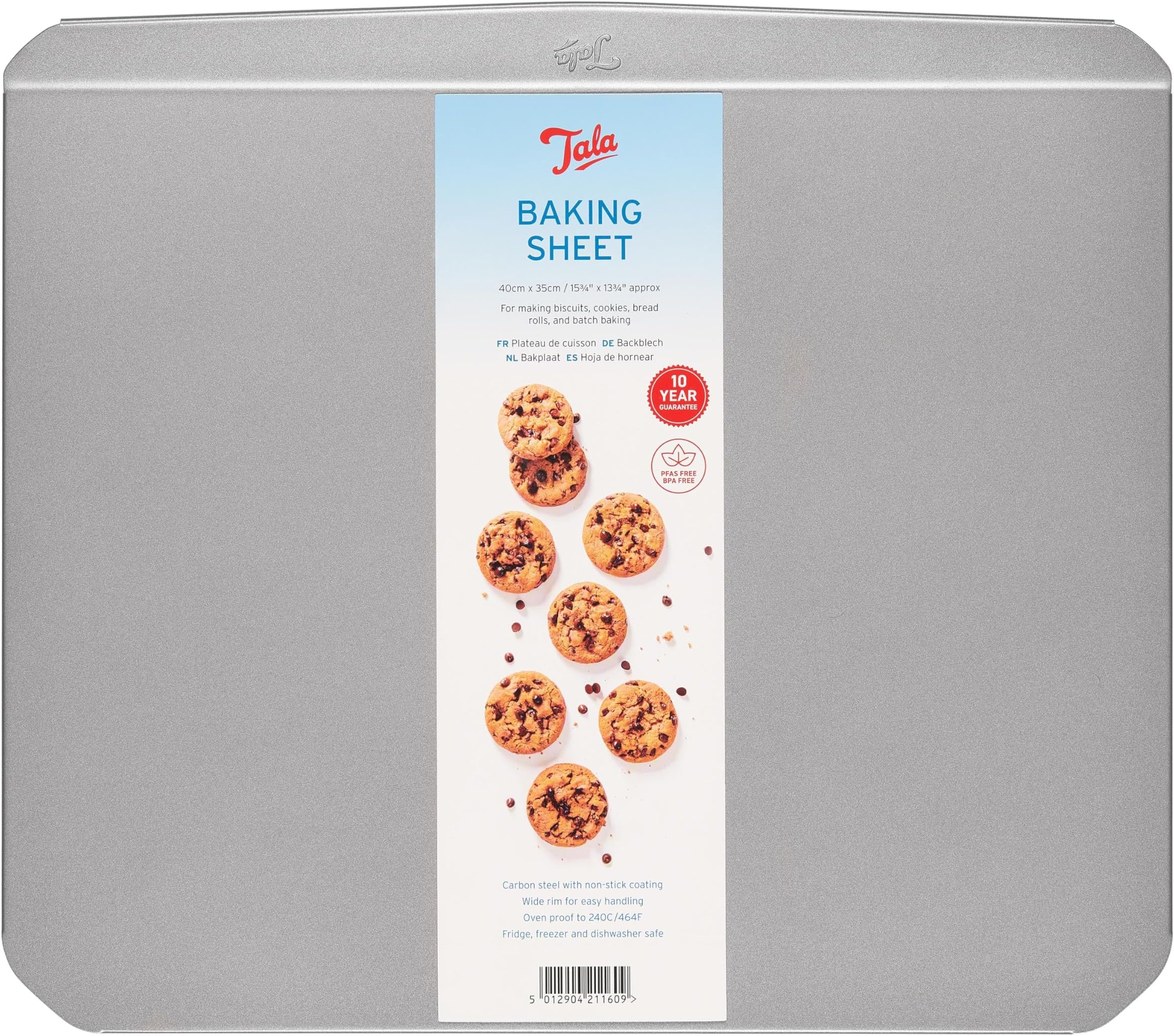 Tala Baking Sheet - Non-stick Baking Tray - Even Heat Distribution Oven Tray for Cookies, Biscuits & Gingerbread - Bakeware Accessories - 40cmx 35cm