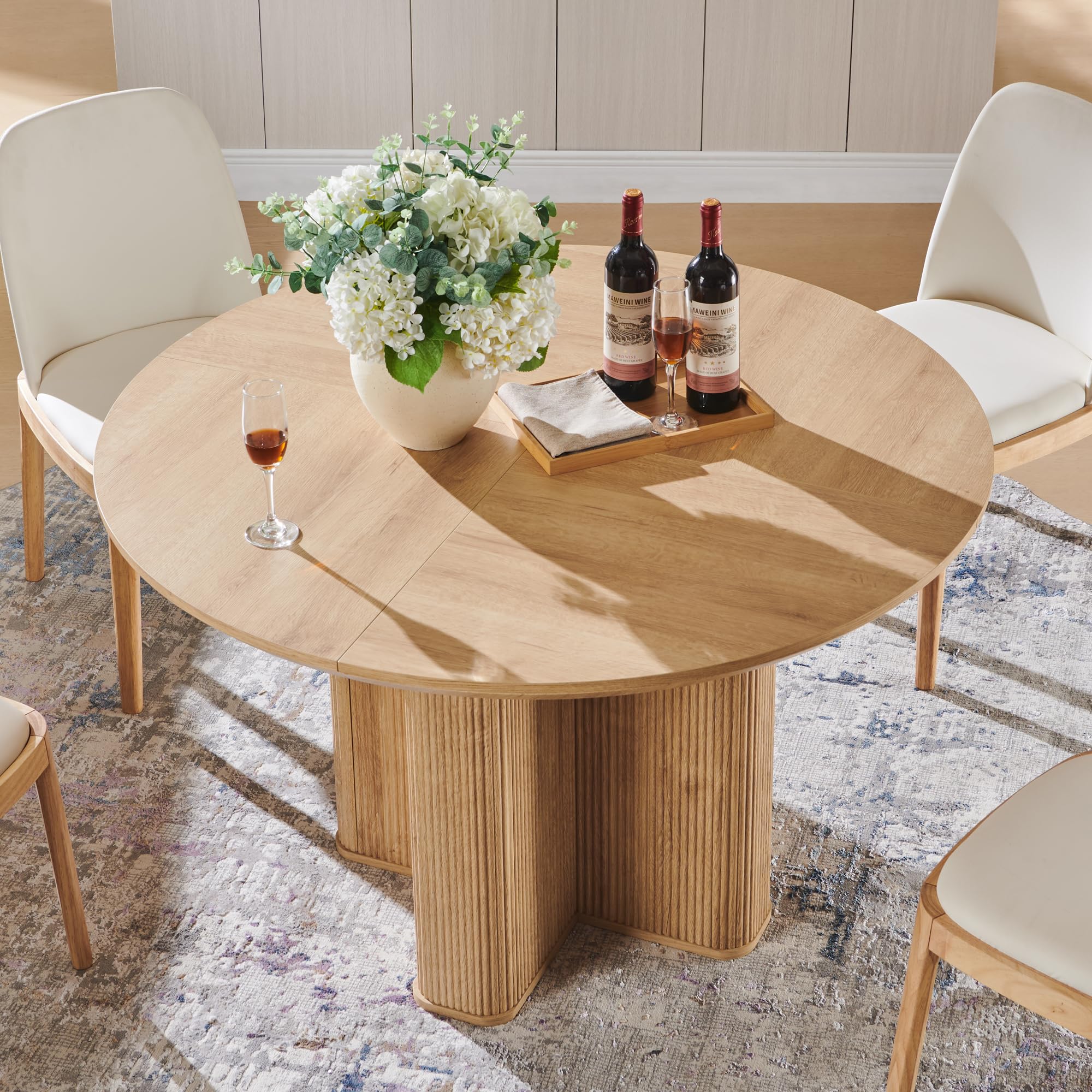 T4TREAM Fluted Round Dining Table