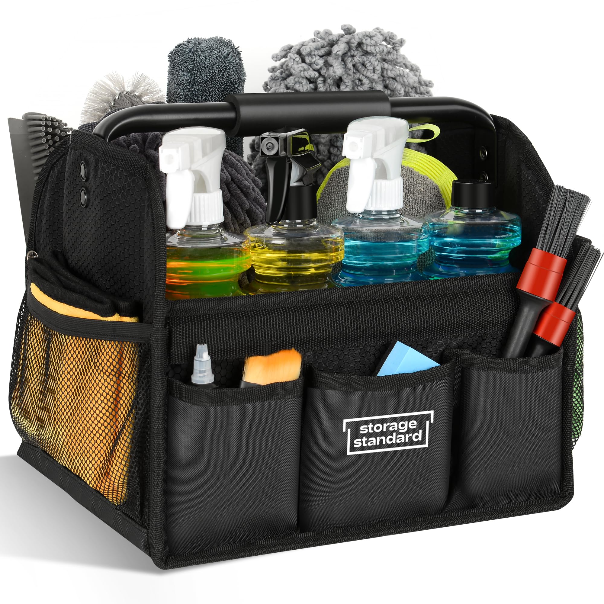 Detailing Caddy Organizer with Handle - Storage Cars Cleaning Caddy for Supplies Tools Home Improvement - Heavy Duty — view 3