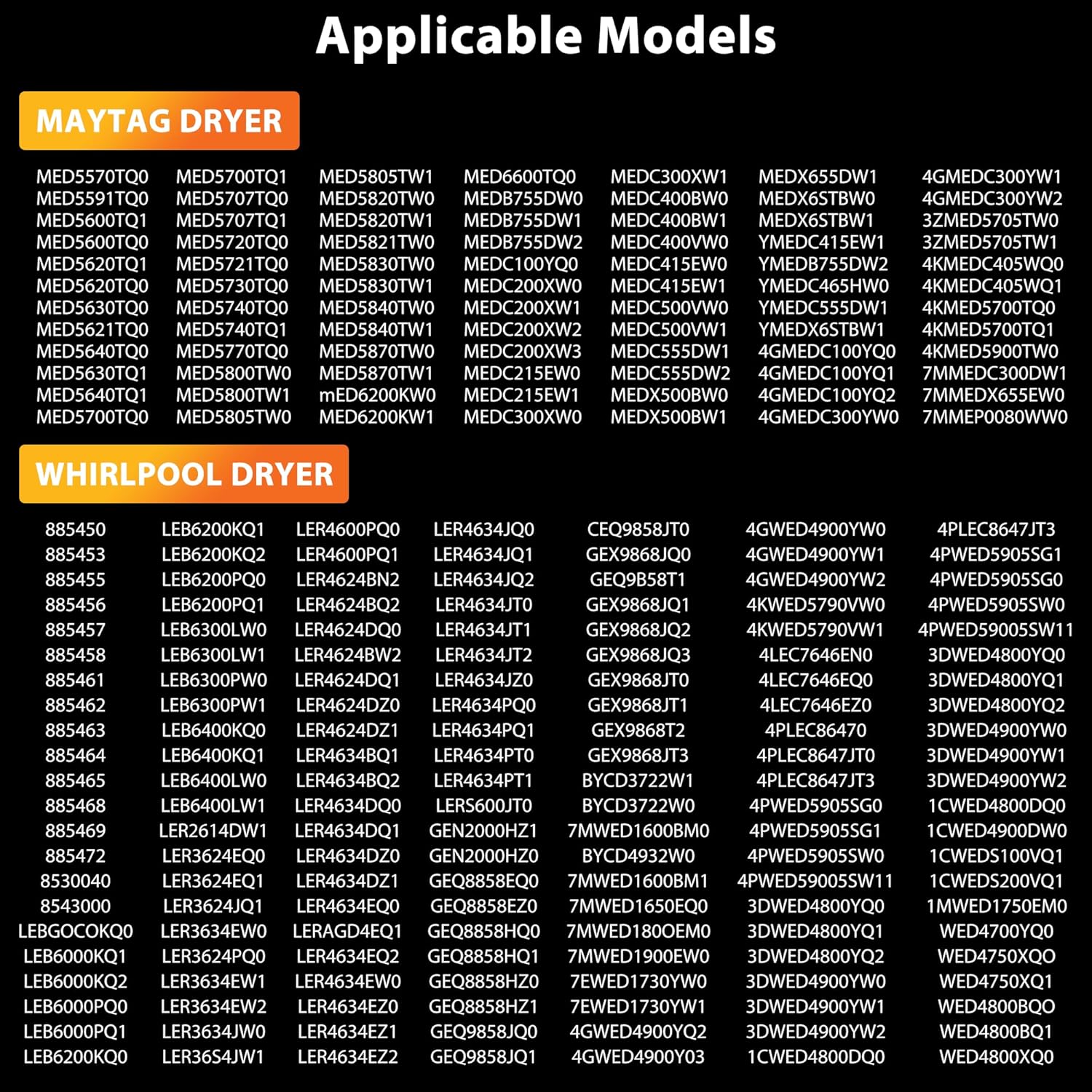 UPGRADE 279838 Dryer Heating Element for Whirlpool Wed4815ew1 Maytag Centennial Medc215ew1 Kenmore 70 80 Series Model 110 Amana Ned4655ew1 Roper Admiral, Replaces W10724237 2406026 3403585 3398064 - Image 4