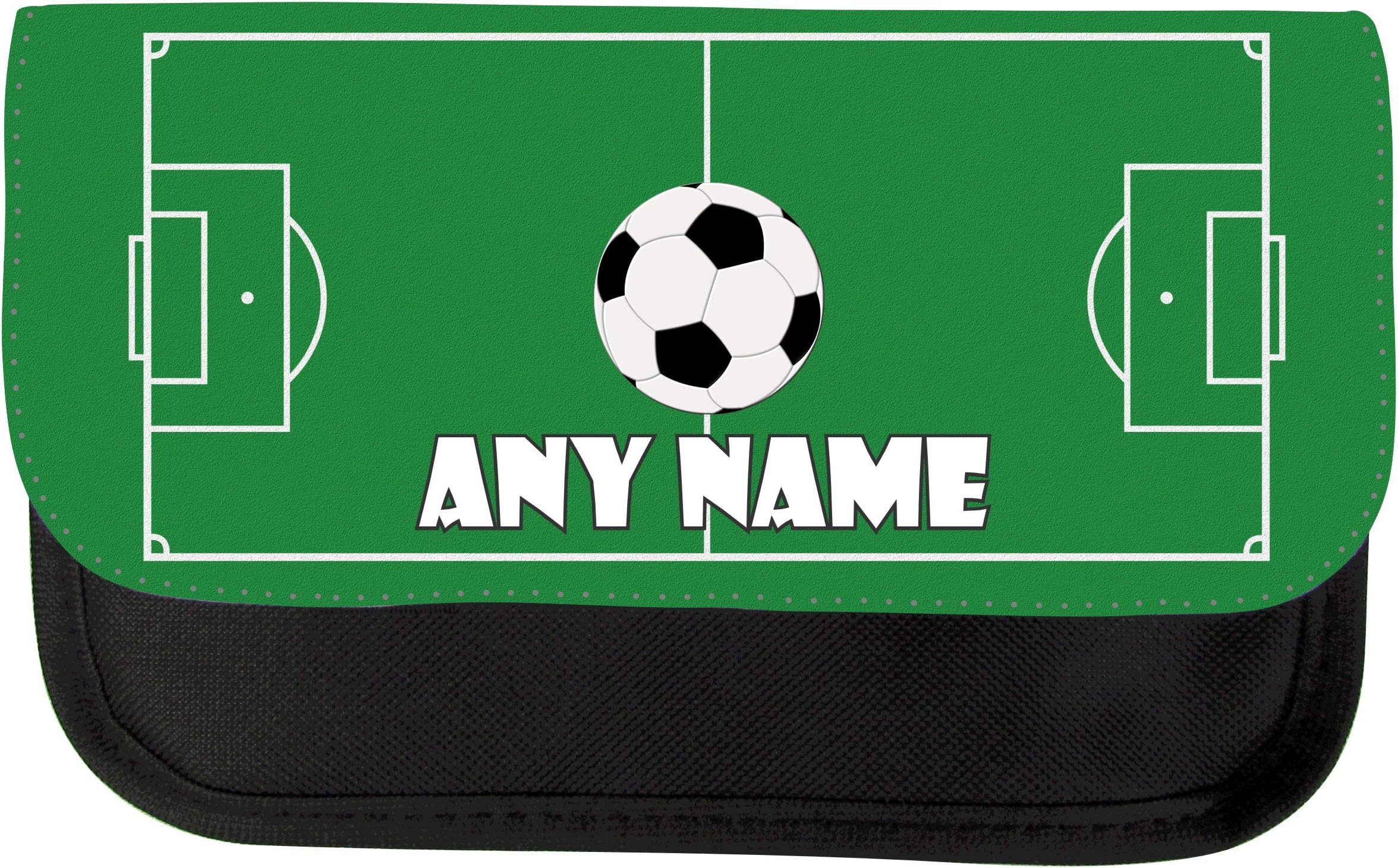 Personalised Football Pitch Print School Pencil CASE/Make UP CASE
