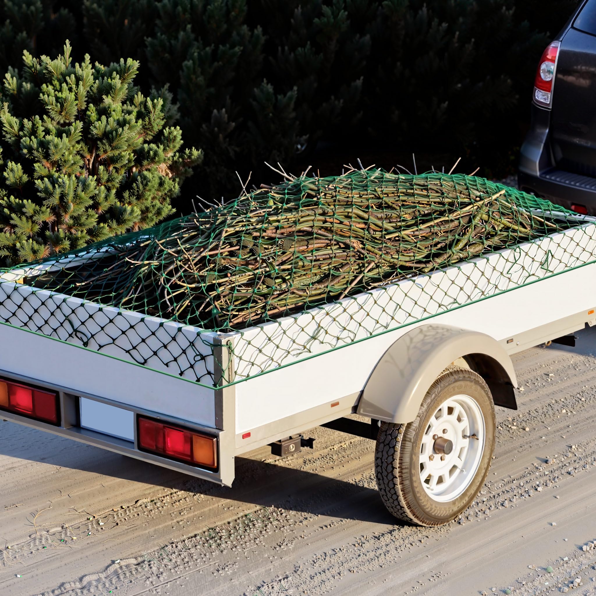Wiltec Red para Remolque 5 x 3 m Red de transporta para asegurar Carga Equipaje Red sujeción de cargamento Malla 45 x 45 mm