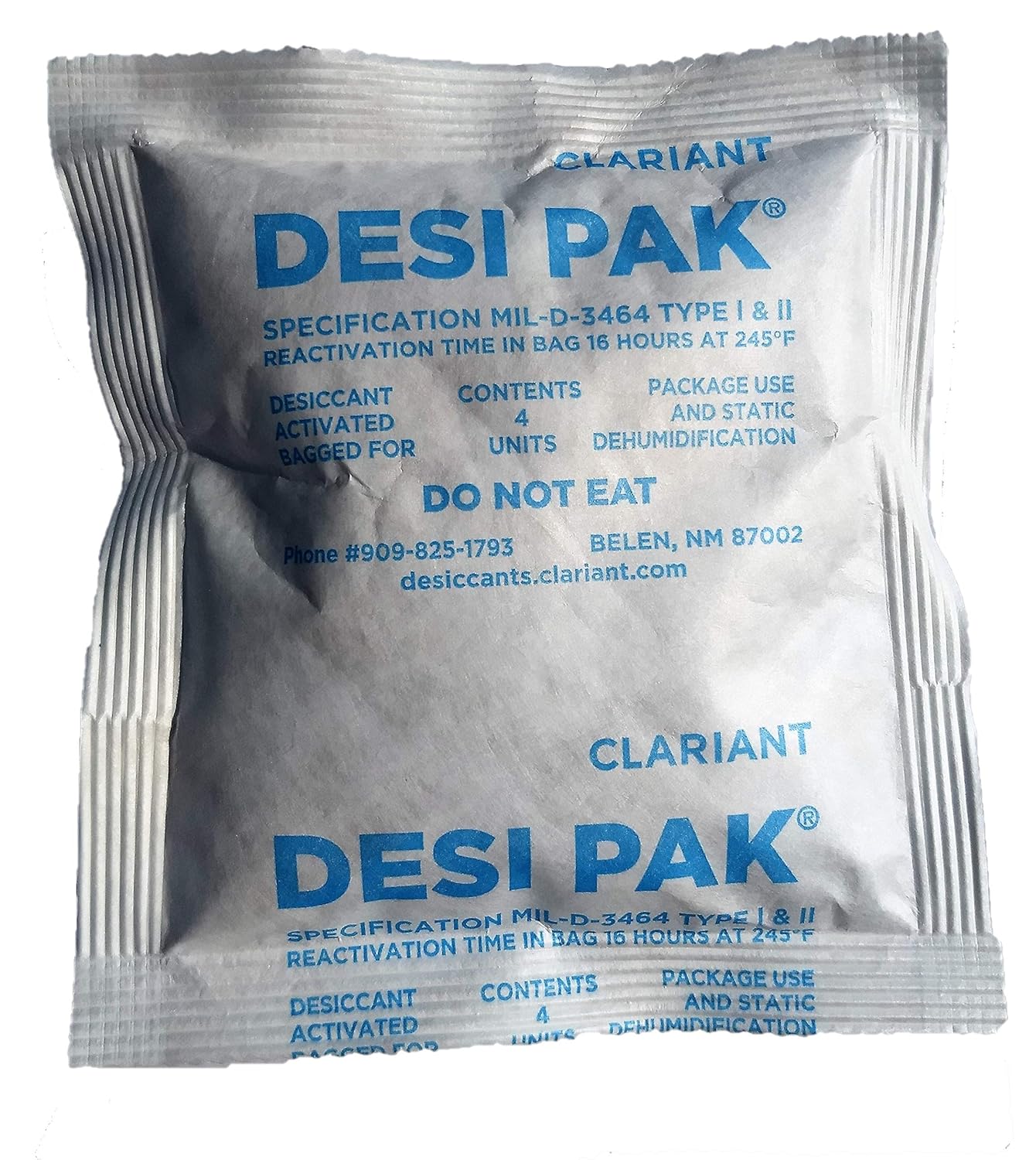 DesiPak Bentonite Clay Desiccant with Humidity Indicator 4 Packs