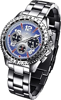 FIREFOX Racer FFS15-103 blau Herrenuhr Armbanduhr Chronograph massiv Edelstahl Sicherheitsfaltschließe 10 ATM Prüfdruck