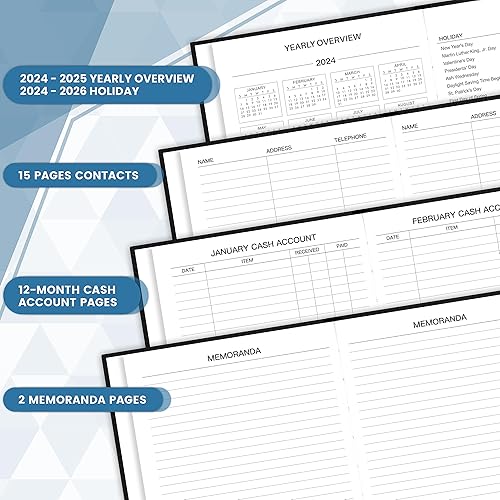 Miniatura 5 de Agenda diaria 2024-2024, agenda diaria de página completa por día, calendario de página a día 2024, enero 2024 a diciembre de 2024, 5.8 x 8.4