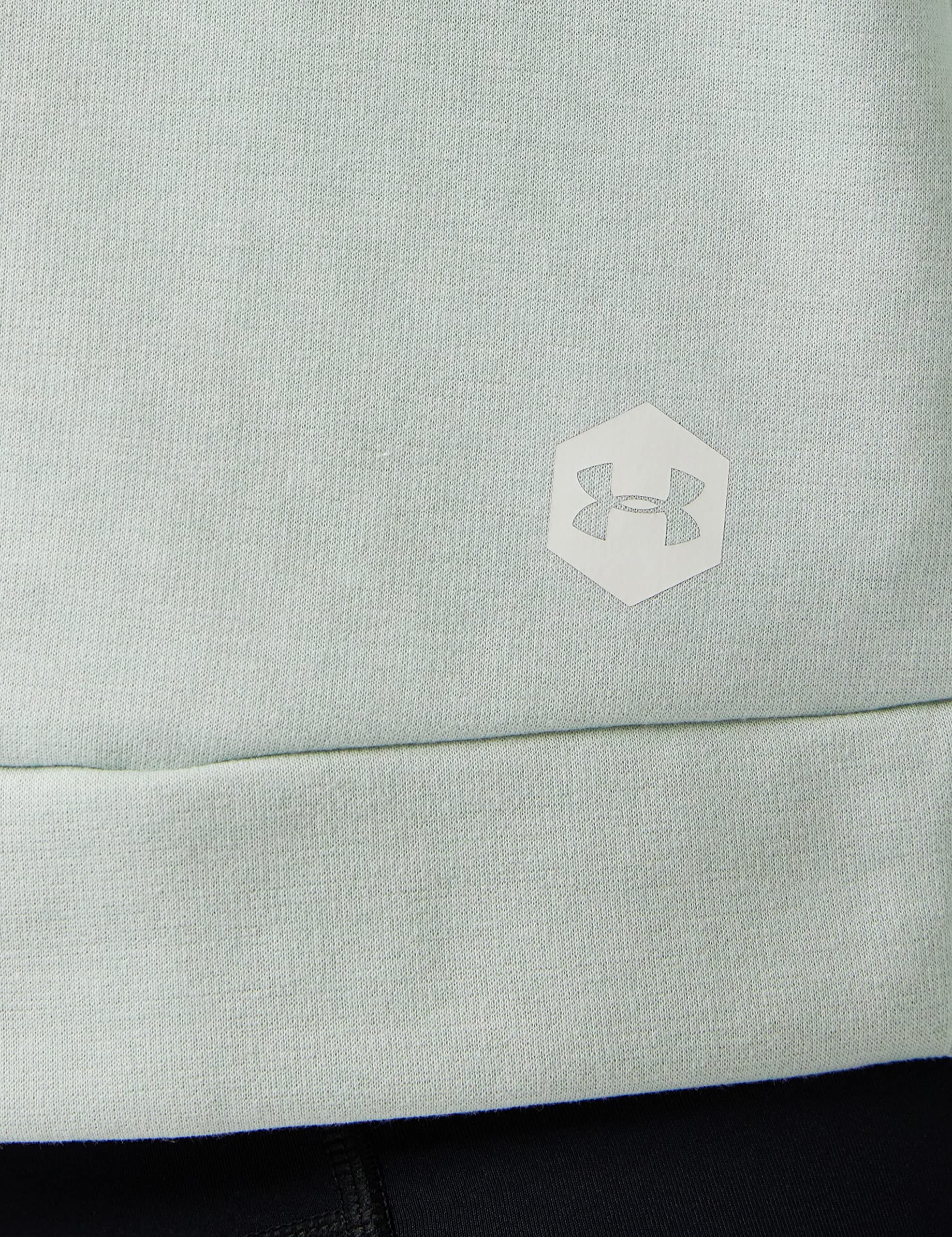 Under Armour Damen Oberteil Recovery Fleece Script Crew, Grün, S, 1344169-189
