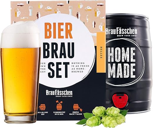 Braufässchen HELLES Bierbrauset zum selber Brauen | im 5L Fass | Leckeres...