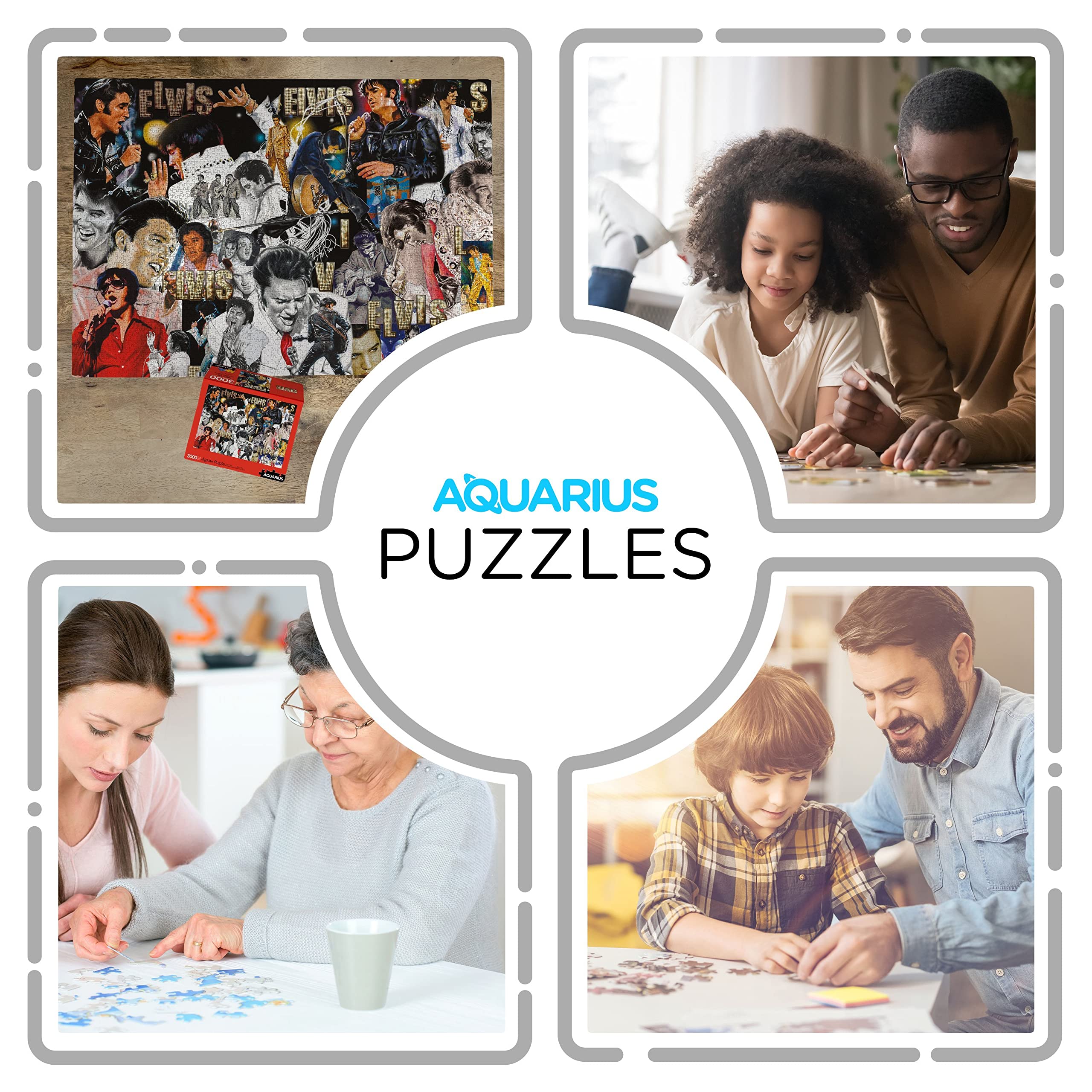 Aquarius Puzzle Elvis (3000 Pièces Jigsaw Puzzle) - Officiellement sous Licence Elvis Presley - sans Éblouissement - Ajustement Précis - Presque Pas De Poussière - 32 x 45 Pouces