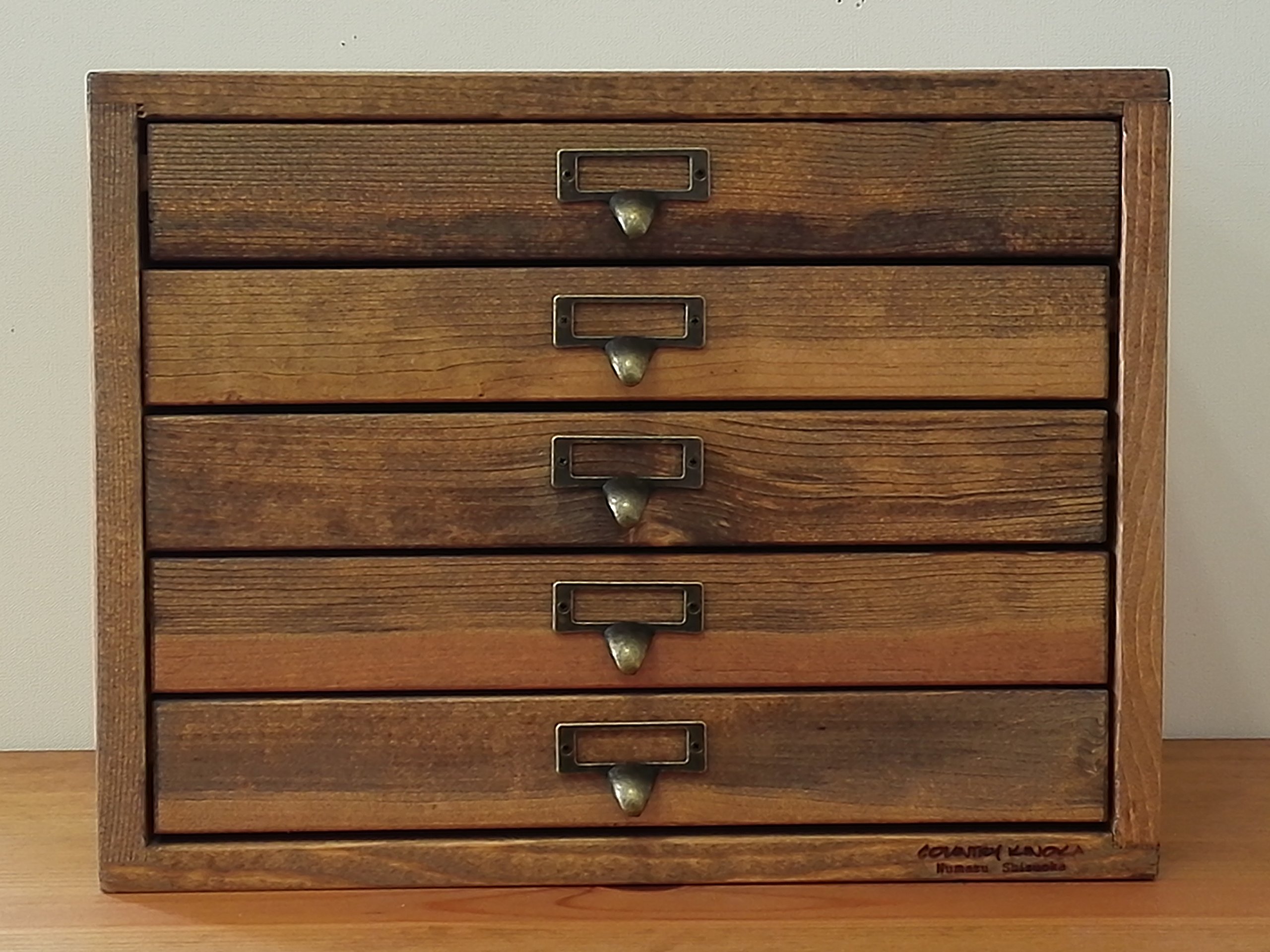 引き出しブラウンハンドメイド