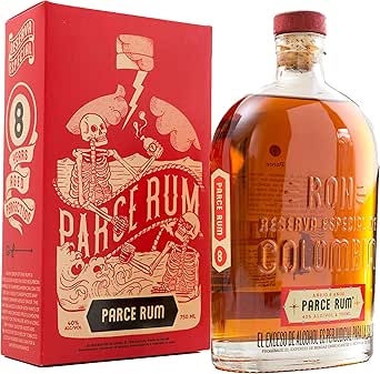 Parce Rum 8 700 ml 40% Vol.+ Gift Box | Ron Reserva Especial de Colombia | Añejado 8 años en barricas de bourbon