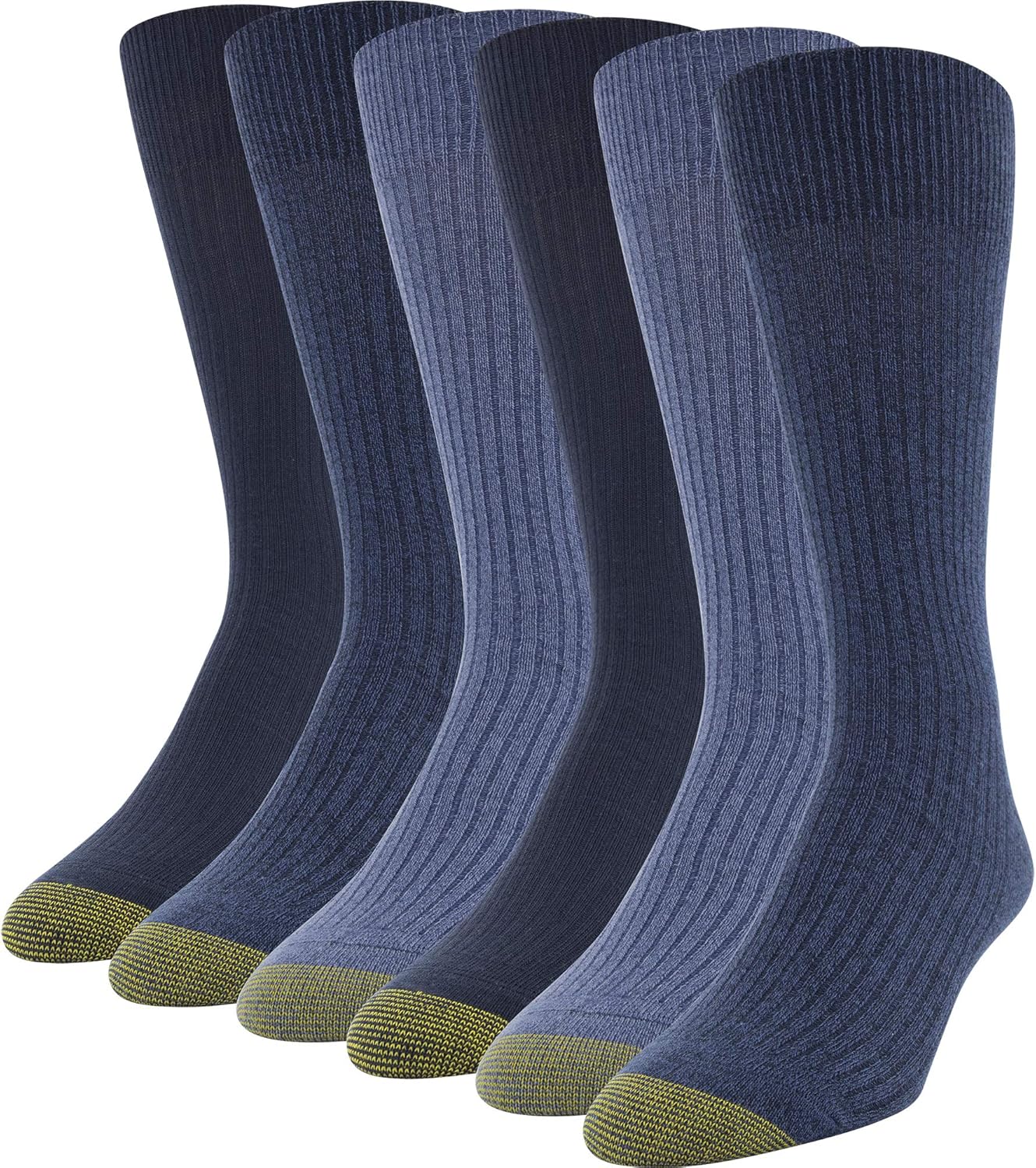 GOLDTOE Mens Stanton Crew Socks, Multipairs