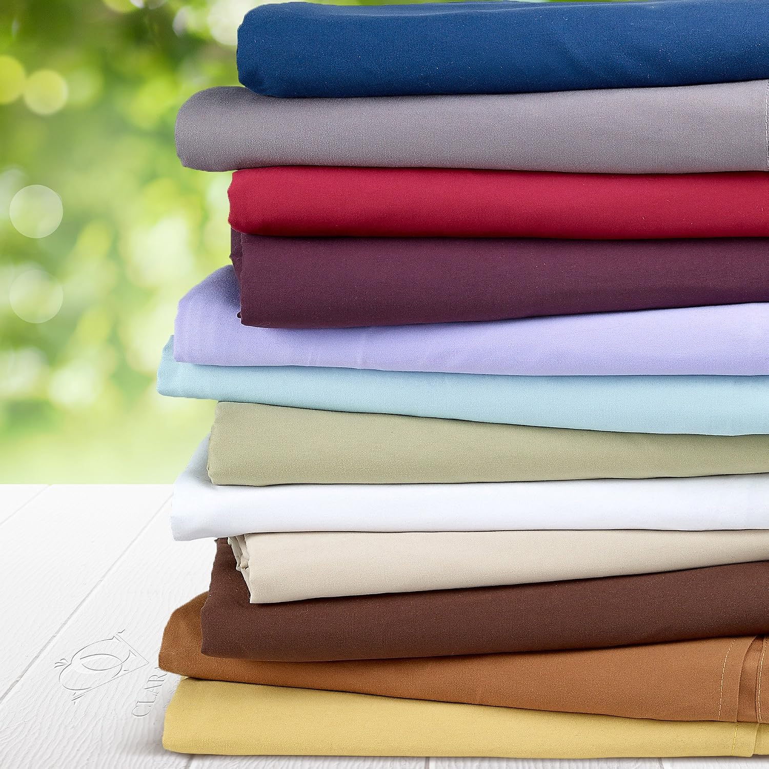 Clara Clark Premier 2000 Collection Microfiber Flannel Bed Sheet Set, Queen Size, Sage Green