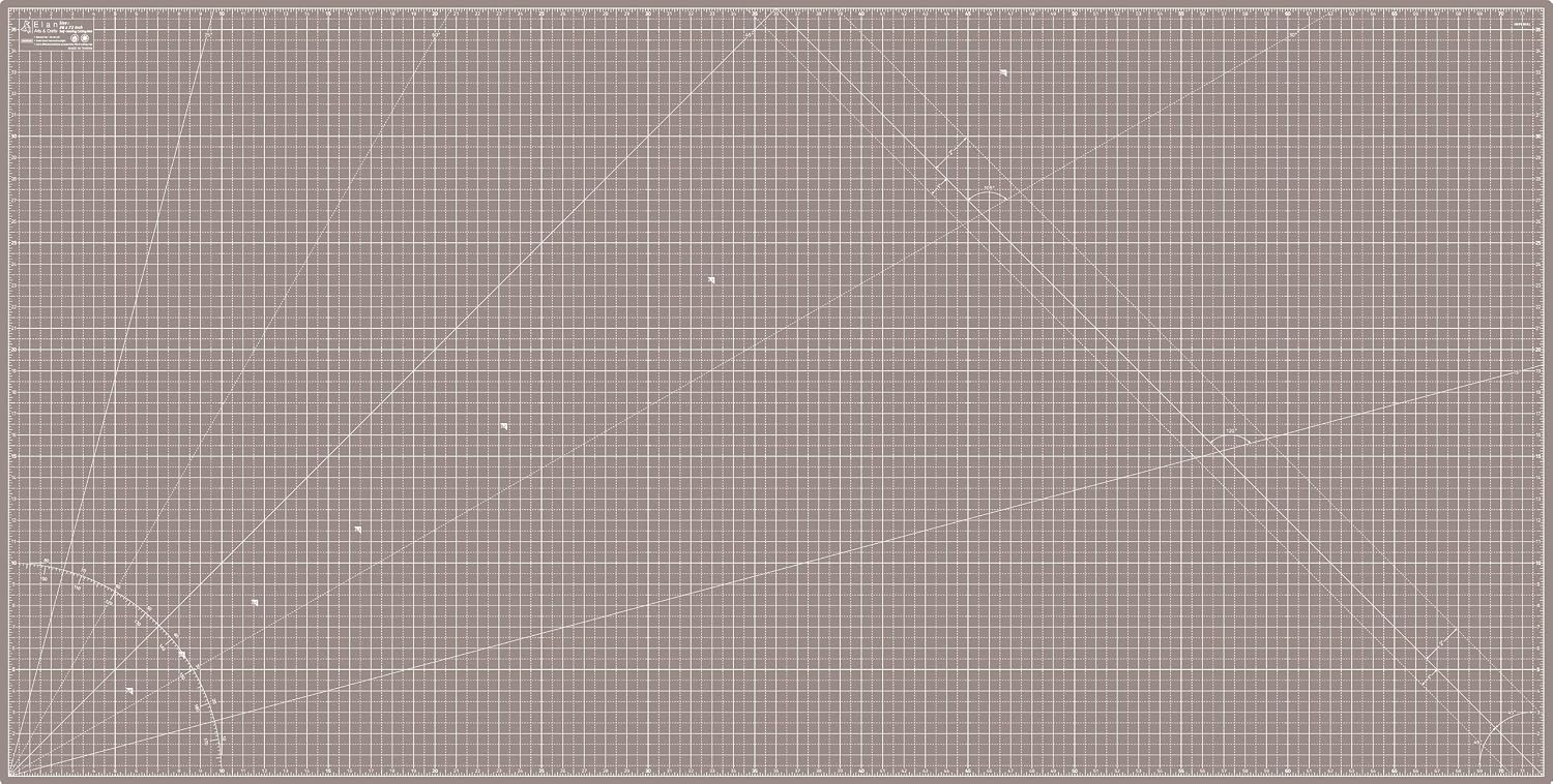 Elan Cutting Mat 36x72 Black & Taupe, Extra Large Self Healing Cutting Mat 36 x 72 Inch, 5-Ply Craft Board Black, Hobby Board for Sewing and Quilting