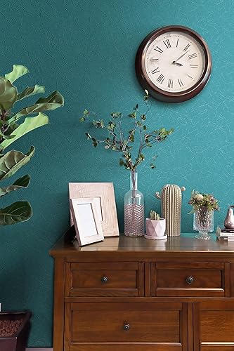 Miniatura 5 de Safiyya 393"x 17.3" Papel pintado despegar y pegar de color verde azulado, papel de contacto de seda verde azulado, papel pintado autoadhesivo y