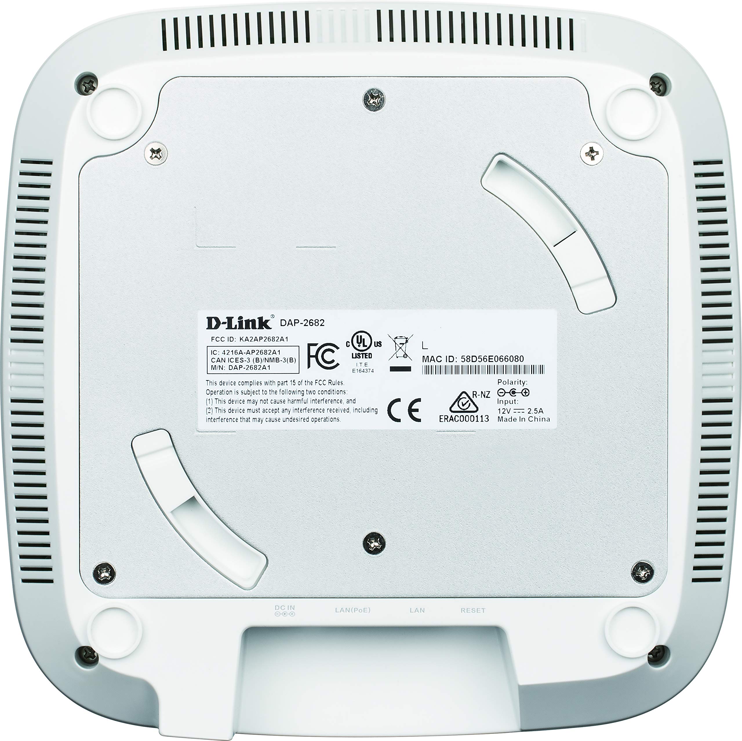 D-Link DAP-2682 Access Point Nuclias Connect Wireless AC2300 Wave 2 Dual-Band PoE, per interni, MU-MIMO, molteplici modalità operative, crittografia wireless a 128-Bit, gestione centralizzata