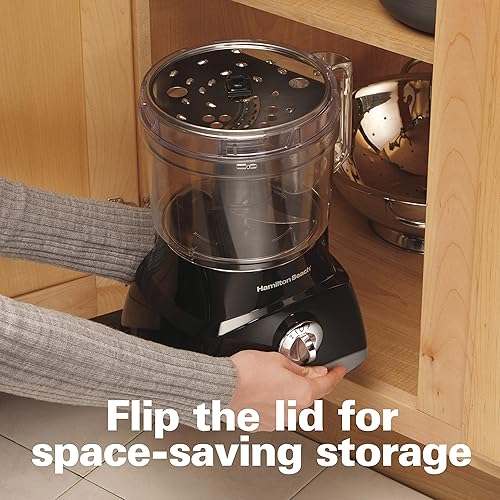 Miniatura 7 de Hamilton Beach Food Processor & Vegetable Chopper for Slicing, Shredding, Mincing, and Puree, 8 Cup, Black