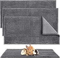 Vista 17 de Amylove 4 piezas de forro para jaula de conejillo de indias, ropa de cama para cobayas, alfombrilla para puerta de perro para patas de mascotas