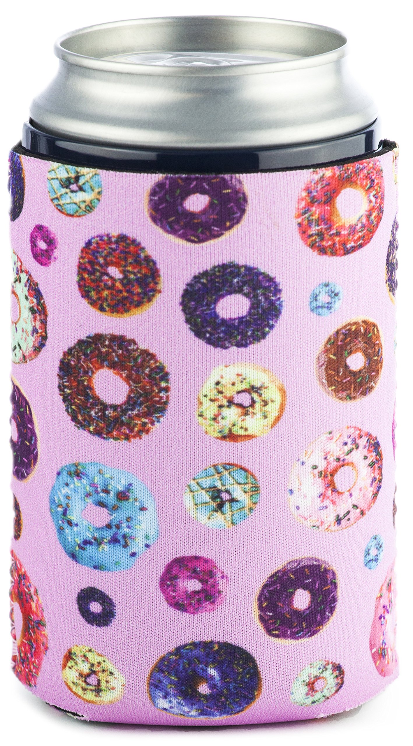 Funny Guy Mugs Donut Collapsible Neoprene Can Coolie - Drink Cooler