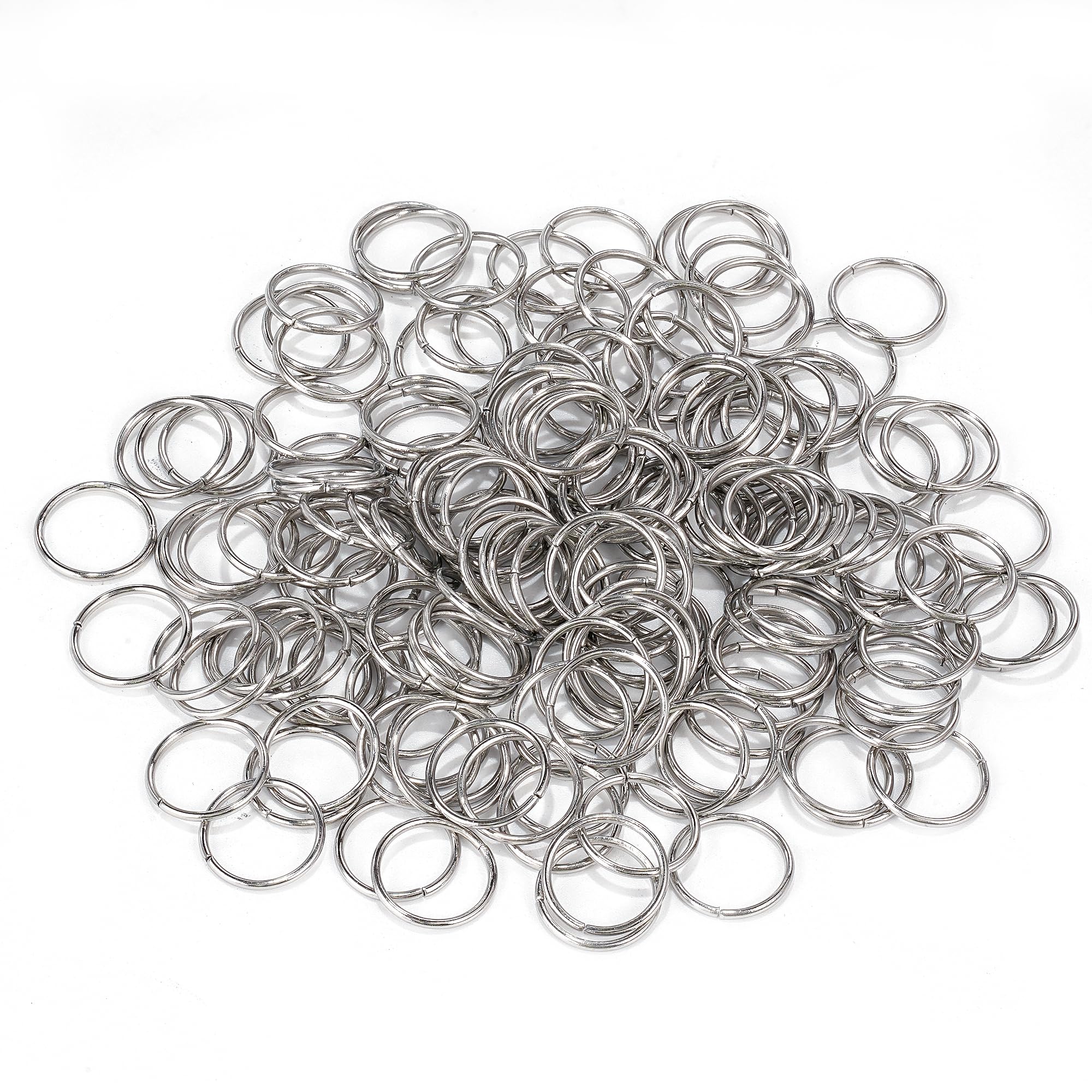 1000Pcs 12mm Stainless Steel Jump Rings 1.0mm Thick for DIY Crafts