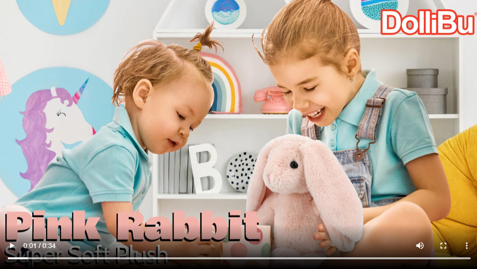 Peluche Conejo Rosa Suave 25 Cm – Juguete De Felpa Para Abrazar, Decoración Y Regalo Para Bebés Y Niños