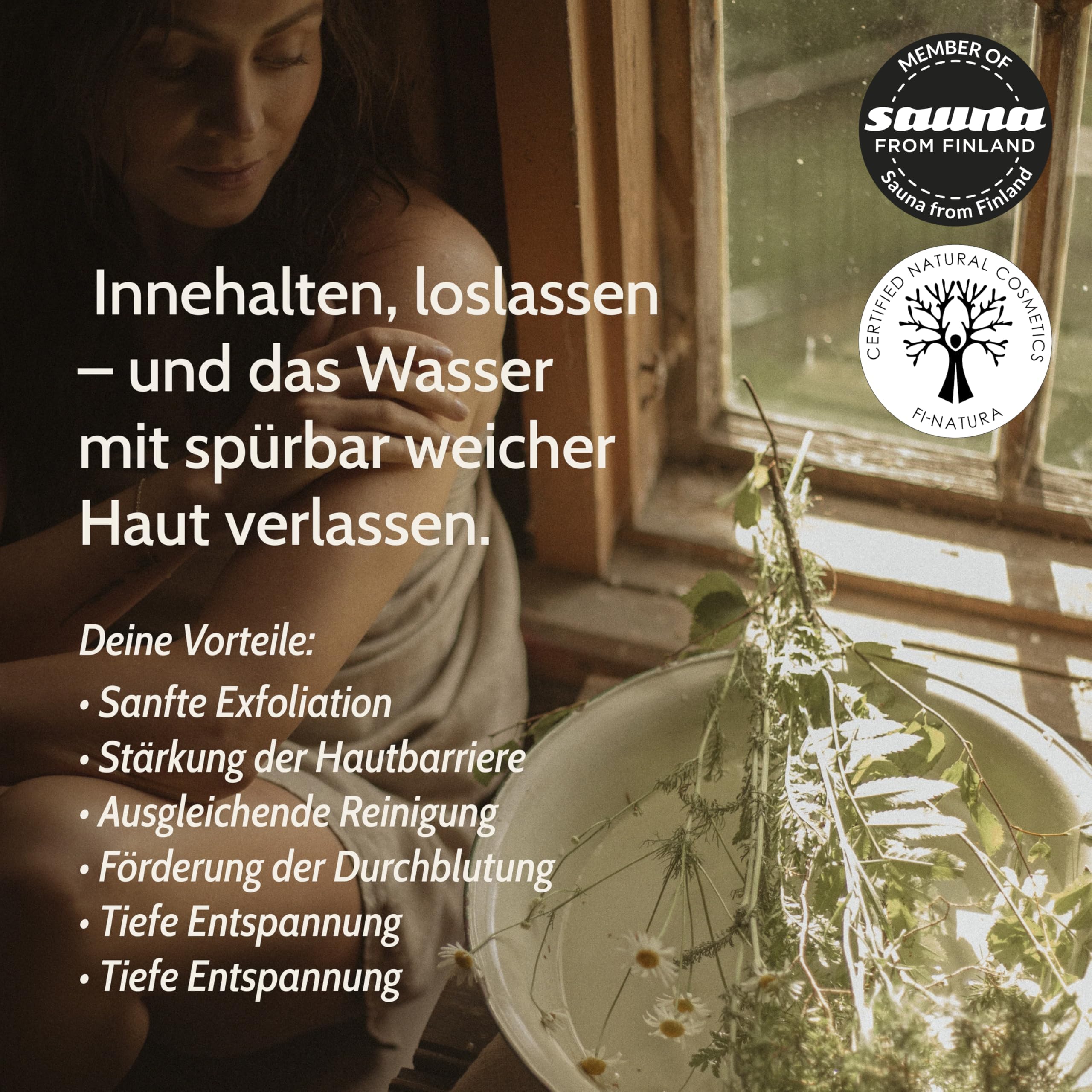 Sauna Salz Birke & Zitronengras 200 g – Magnesium Bade- & Fußsalz für Sauna & Zuhause – Finnisches Sauna-Ritual – Hergestellt in Finnland