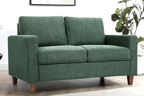 Miniatura 4 de Miles Mid Century - Sofá biplaza moderno para espacios pequeños, salas de estar, apartamentos y condominios, sofá de 2 plazas con almohadas